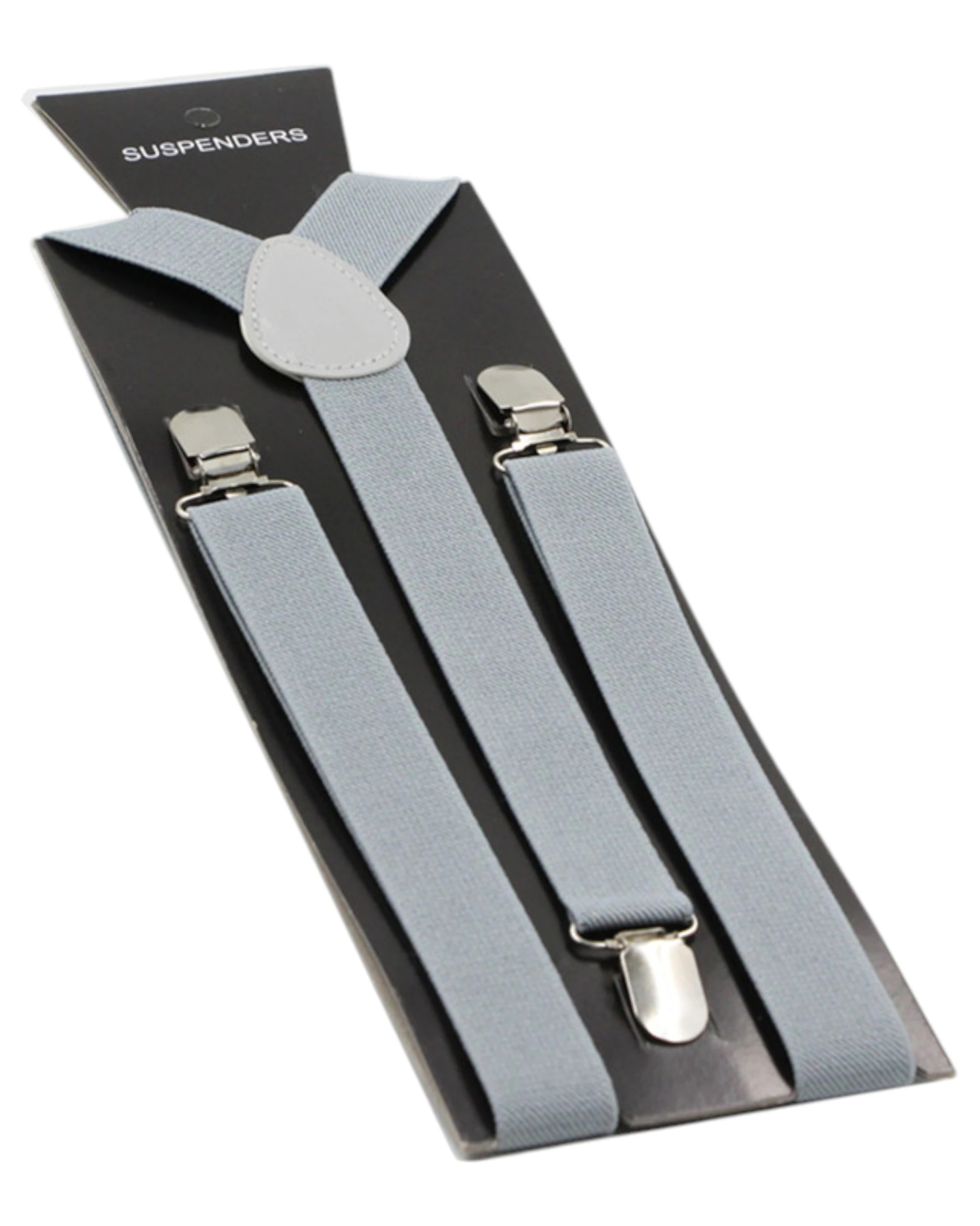 1 Zasel Mens Adjustable 85cm Suspenders - Grey, 1 of 1