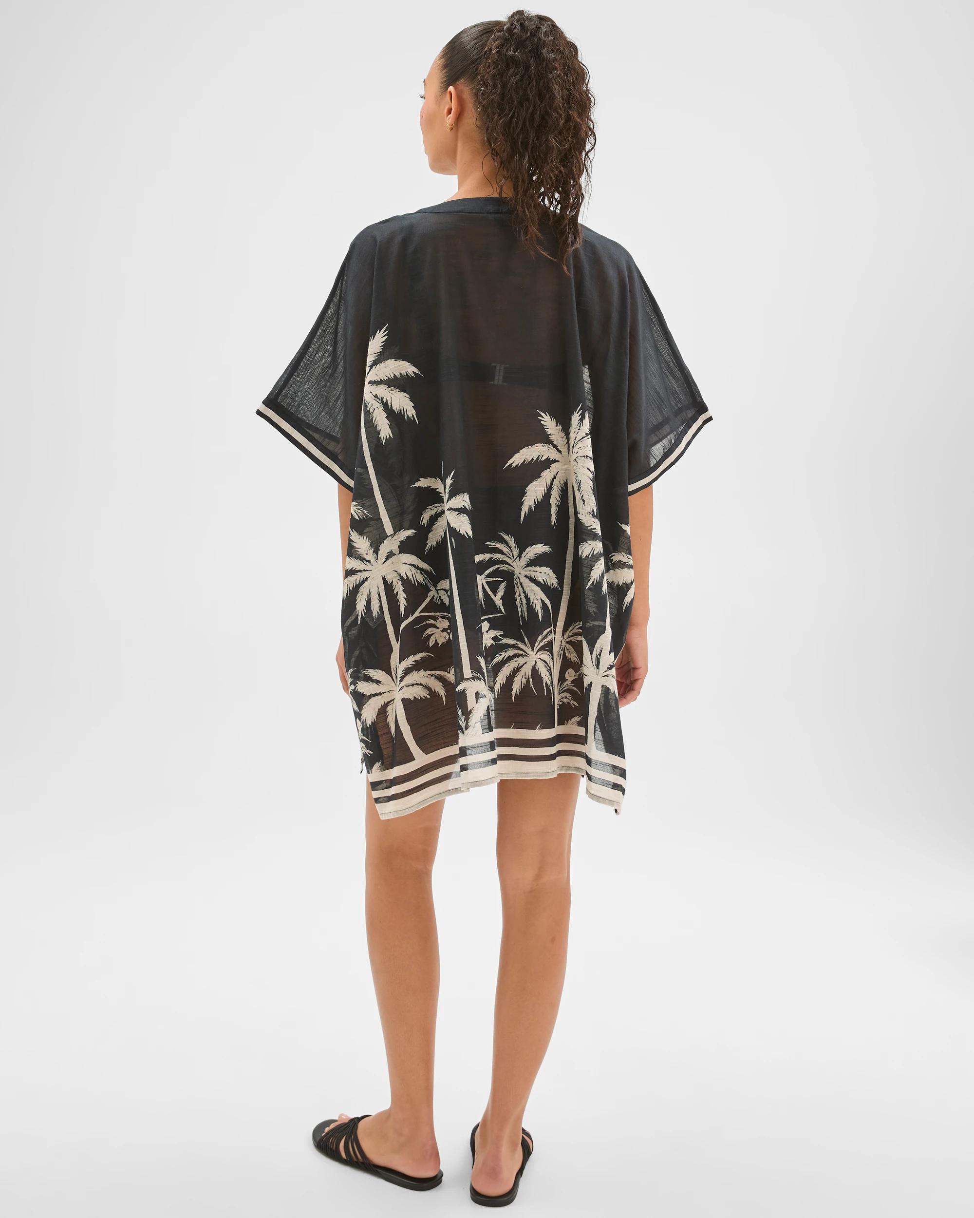 7 Target Woman Resort Cotton Square Cover Up MULTI PALM TREE PRINT, 7 of 7