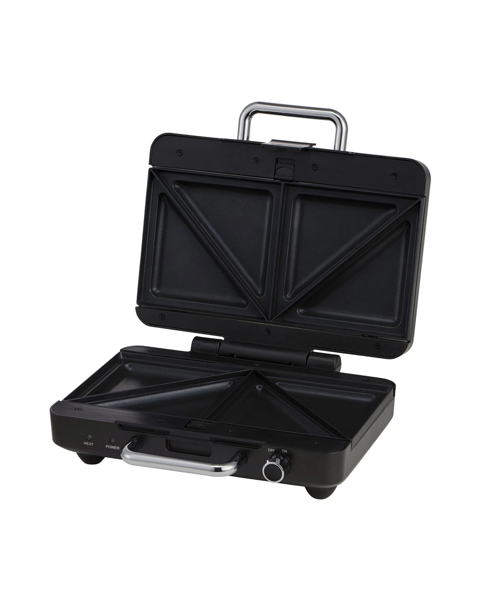 5 Morphy Richards MREMP4TNM Titanium 900W Multipress Jaffle Panini Waffle Pie 4 Plates Non-Stick Press Sandwich Maker, 5 of 7