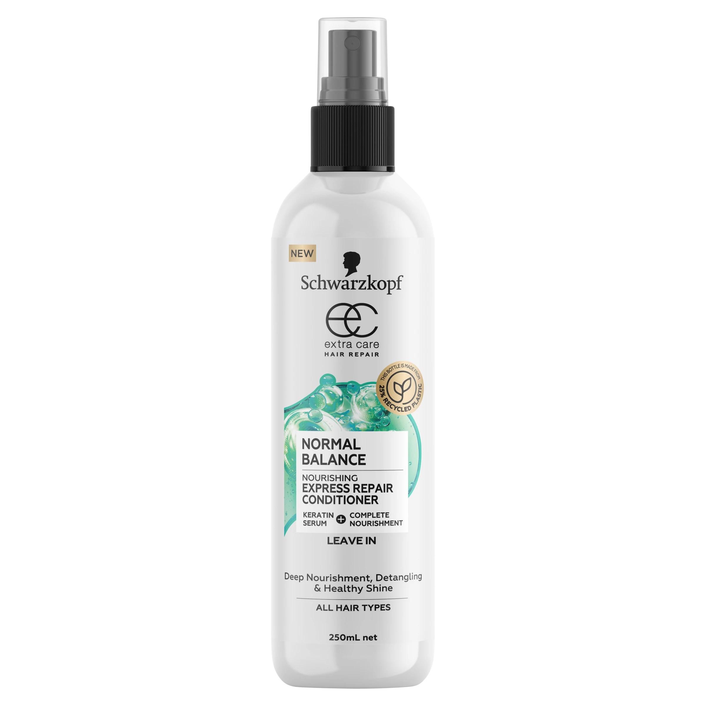 1 Schwarzkopf Extra Care Normal Balance Nourishing Express Repair Leave-In Conditioner 250ml - Keratin Serum, 1 of 5