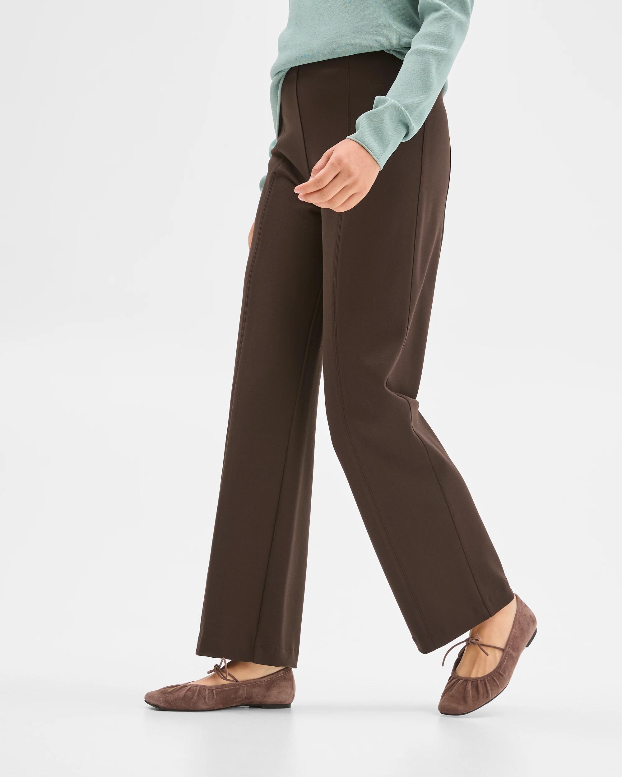 4 Preview Ponte Full Length Straight Leg Pants COFFEE BEAN, 4 of 6