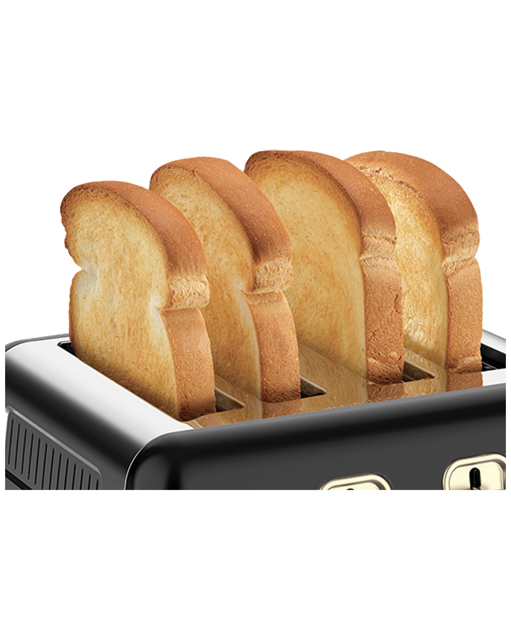 3 Morphy Richards Ascend Adjustable 4 Slice Toaster W/crumb Tray 2000w - black, 3 of 7