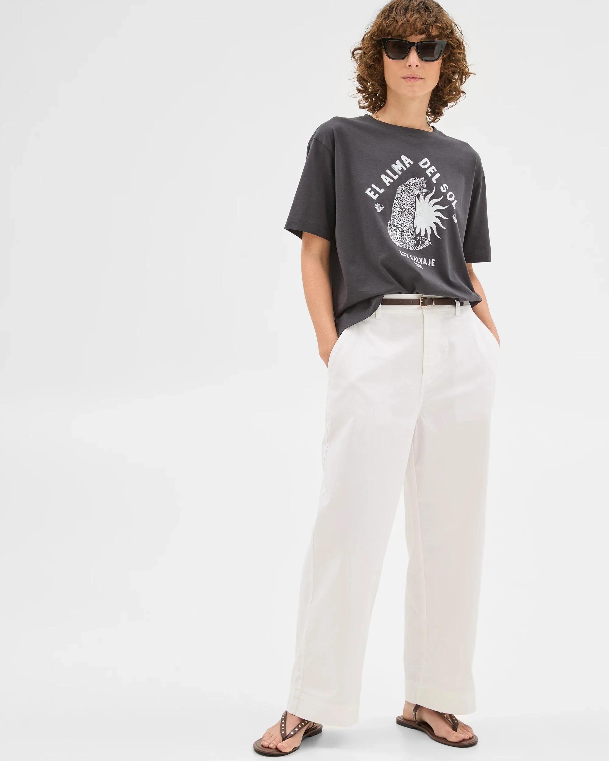 2 Target Australian Cotton Step Hem Boxy Crop T-Shirt PHANTOM LEOPARD, 2 of 6