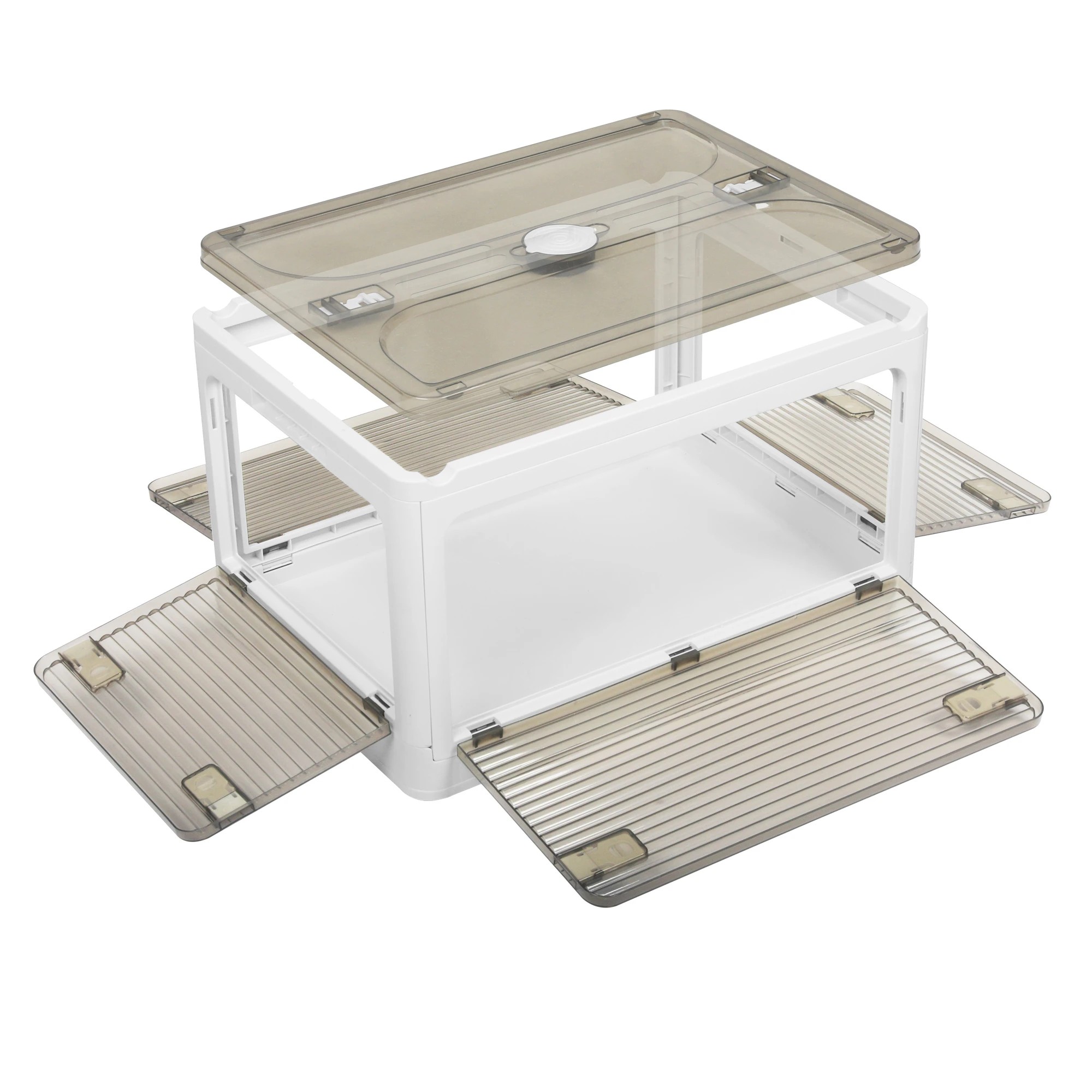 2 Traderight 28L S Size Foldatble Storage Container  5 Sides Open Door - White, 2 of 7