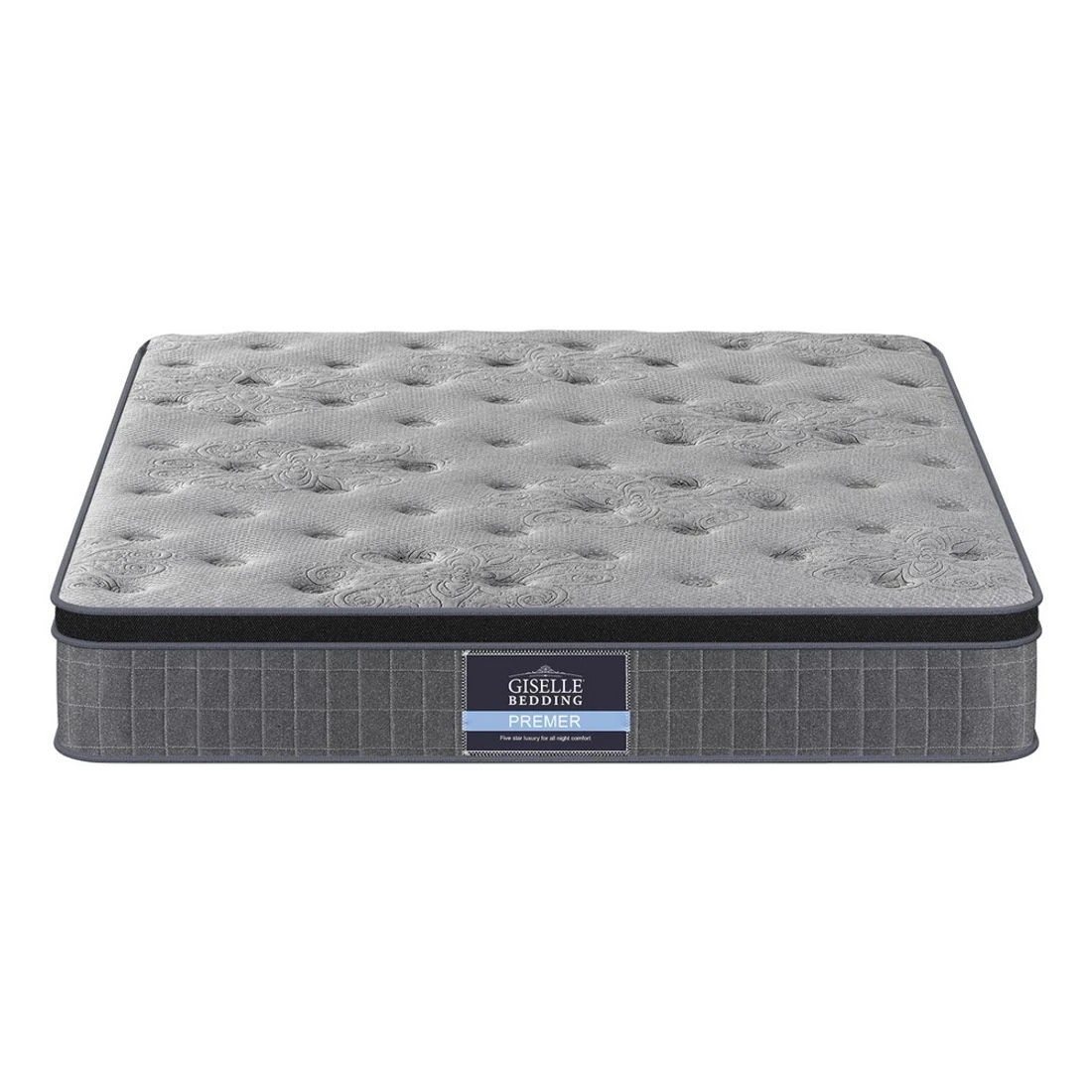 3 26cm Giselle Mattress King Latex Foam - King Bed - Charcoal, 3 of 7