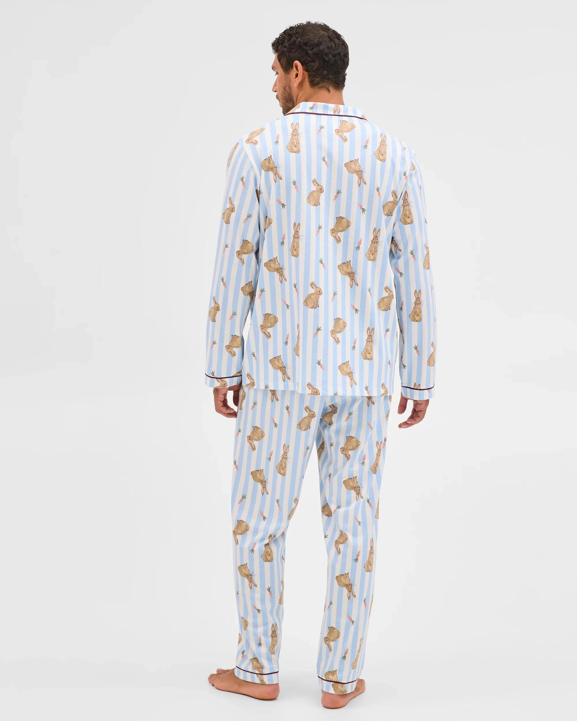 6 Target Man Family Matching Australian Cotton Easter Mens Pyjama Set - Bunny Stripe BUNNY STRIPE, 6 of 8