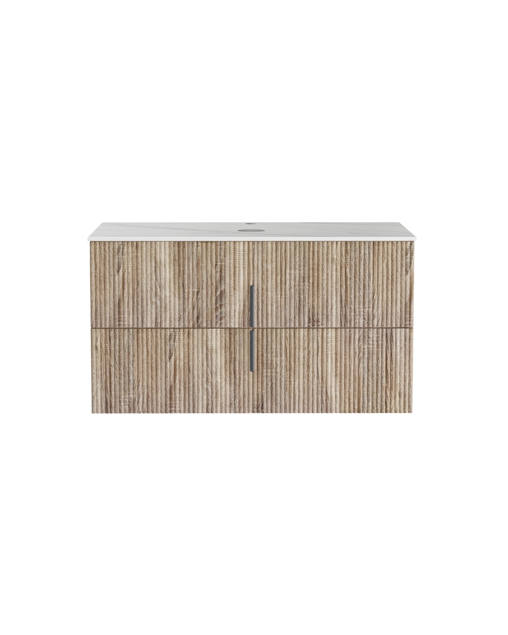 2 Cefito Vanity Unit 900mm Bathroom Cabinet Storage Wall Hung Timber Front - Natural, 2 of 7