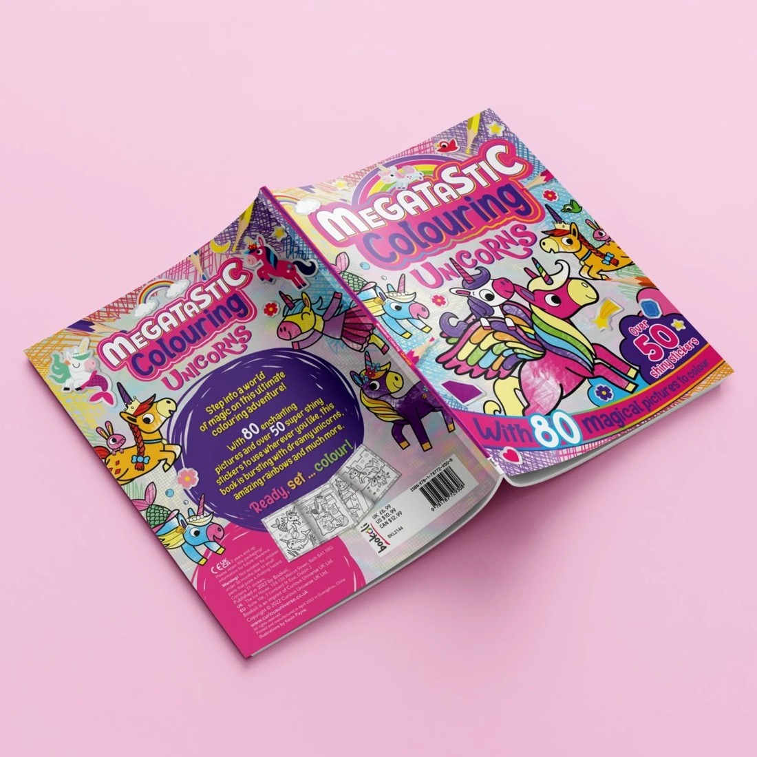 2 Megatastic Colouring: Unicorns - Book, 2 of 3