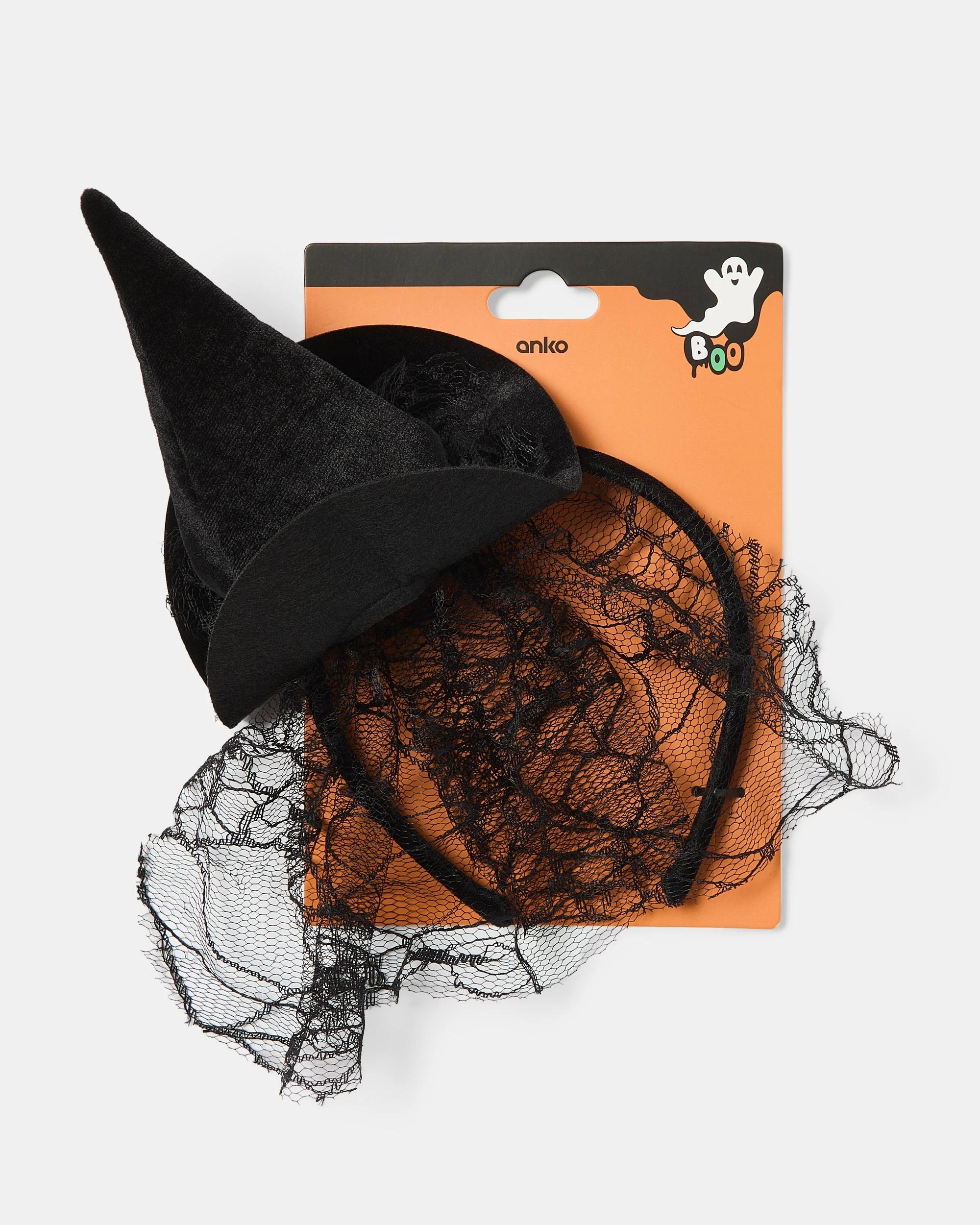 4 Halloween Witch Hat Headband - Black BLACK, 4 of 4