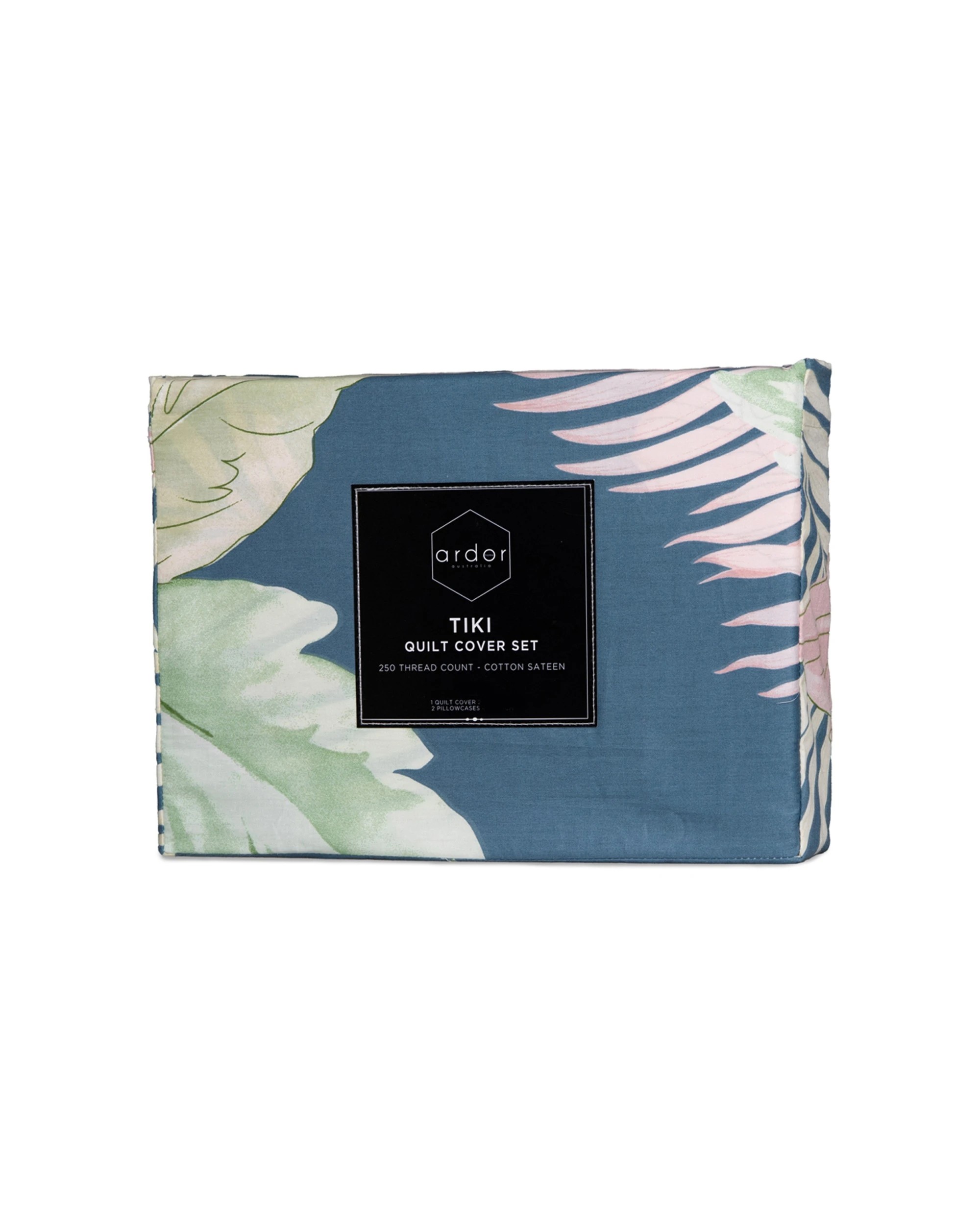 3 Ardor Queen Size Tiki Cotton Quilt Cover Bedding Set - Pillowcases Included
 - Queen Bed, 3 of 3