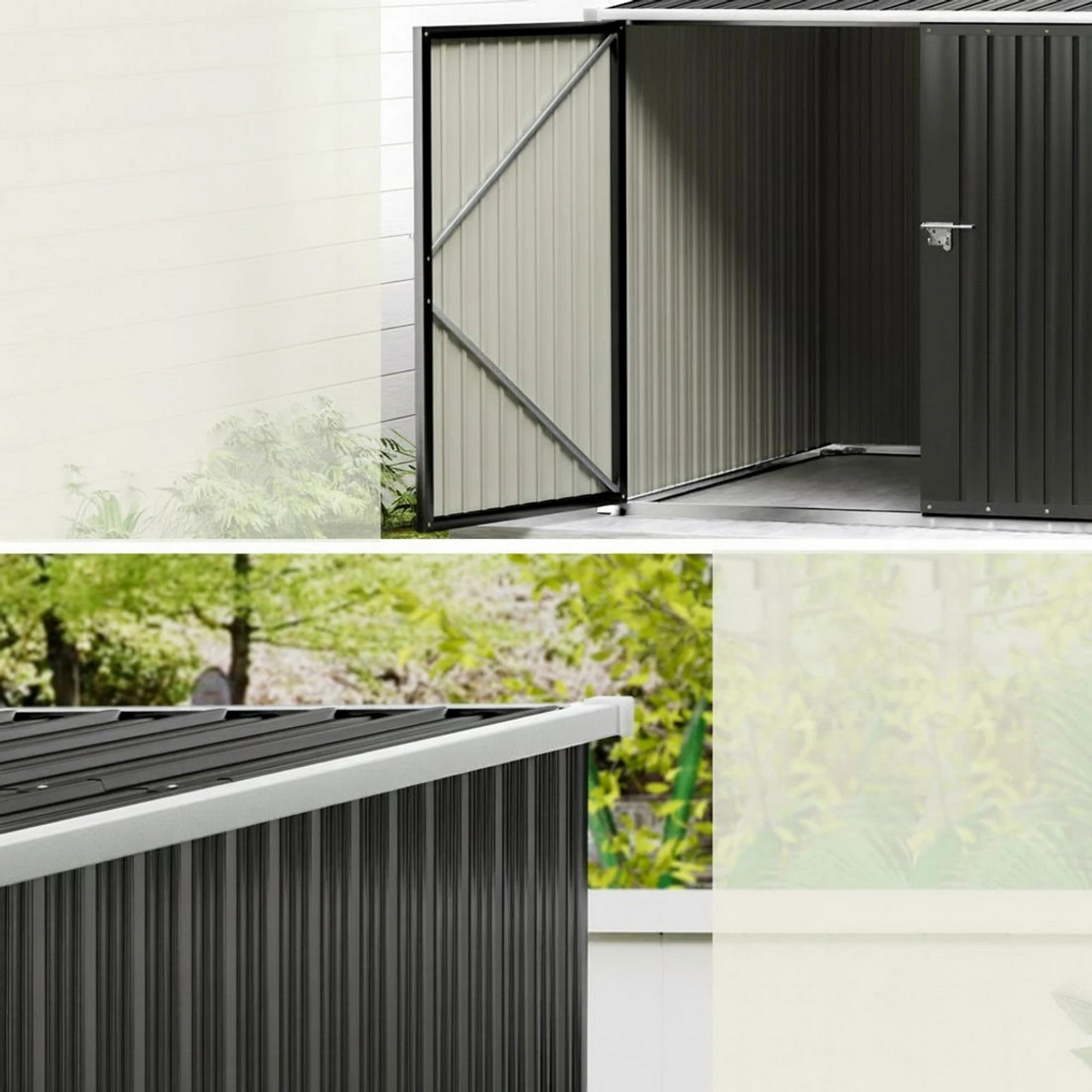 6 Giantz Garden Shed Sheds Outdoor Storage Tool Workshop House Shelter - Black, 6 of 7