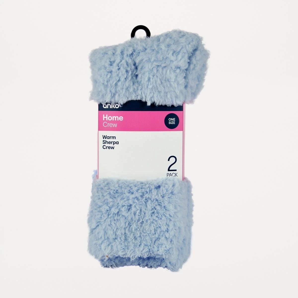3 2 Pack Teddy Home Socks Hblu Wndy, 3 of 3
