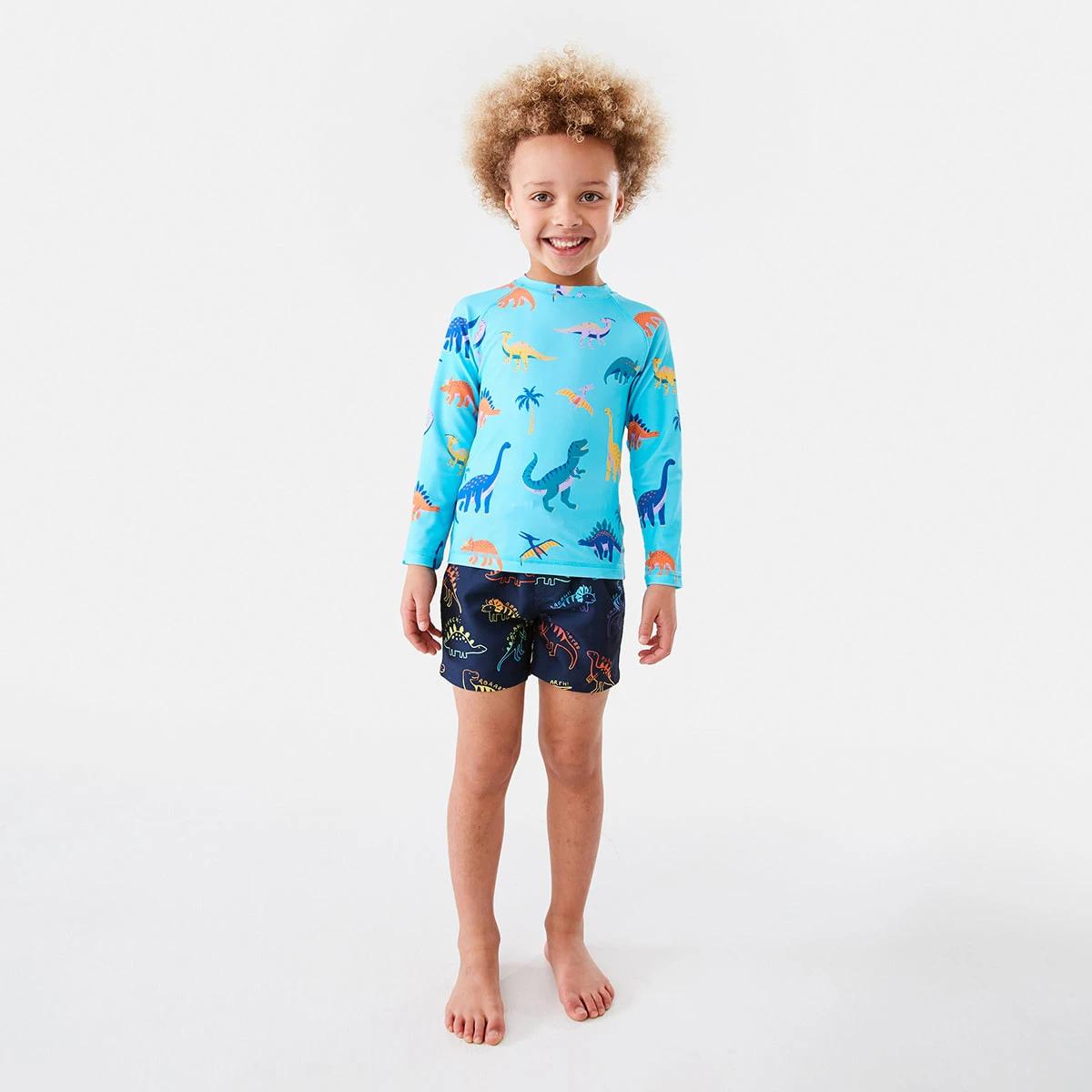 5 Printed Boardshorts Blue Dino, 5 of 8