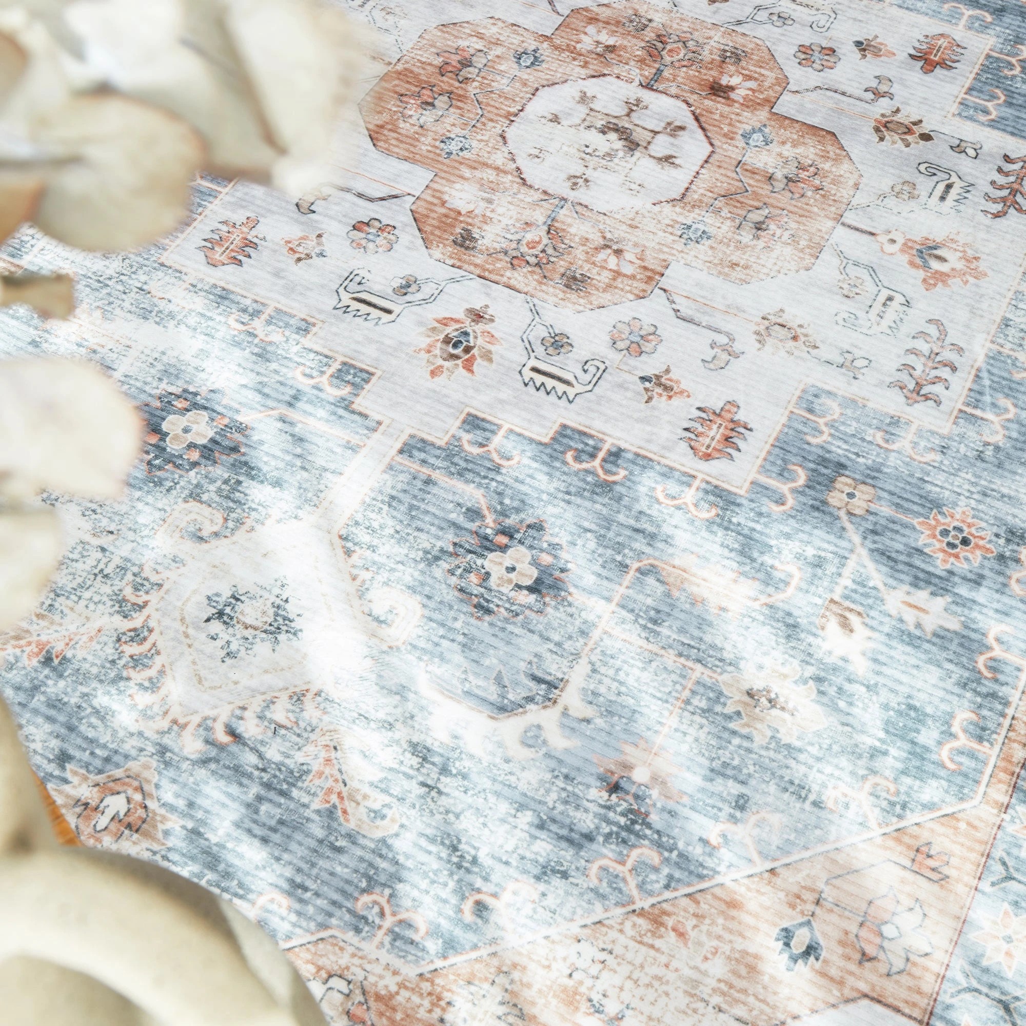 3 Common Ground Rugs Vitality Dawn 220x150cm - Medium Washable Pet Friendly Rug - Blue, 3 of 9