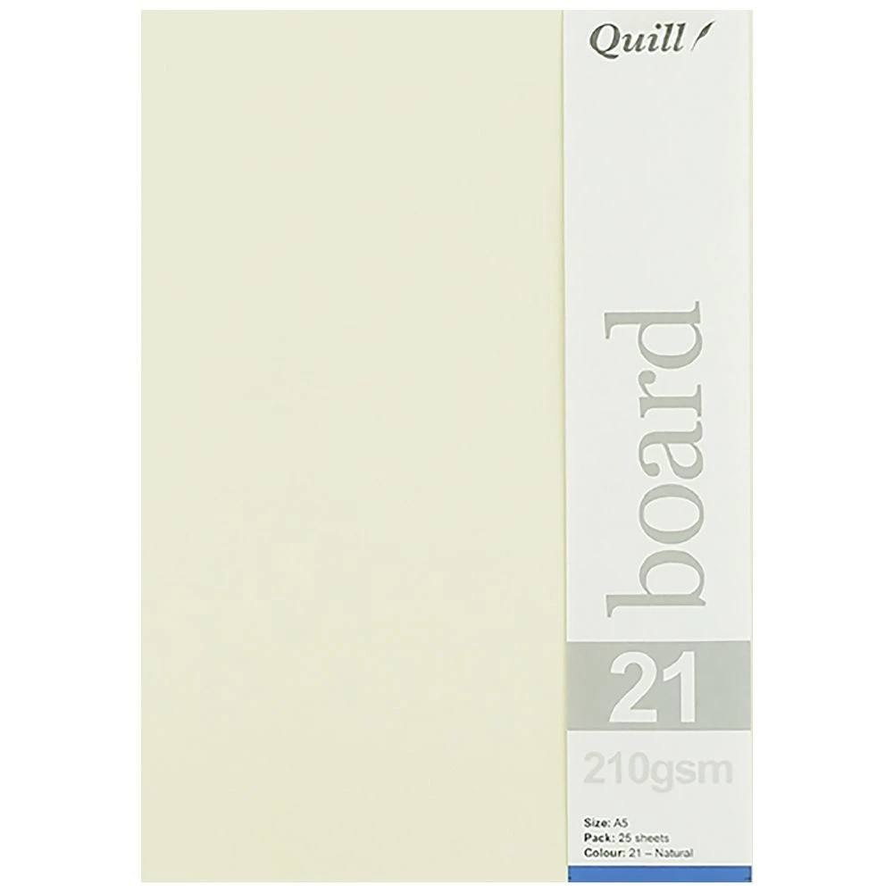 3 Quill A5 210gsm Board Natural 25 Pack, 3 of 3