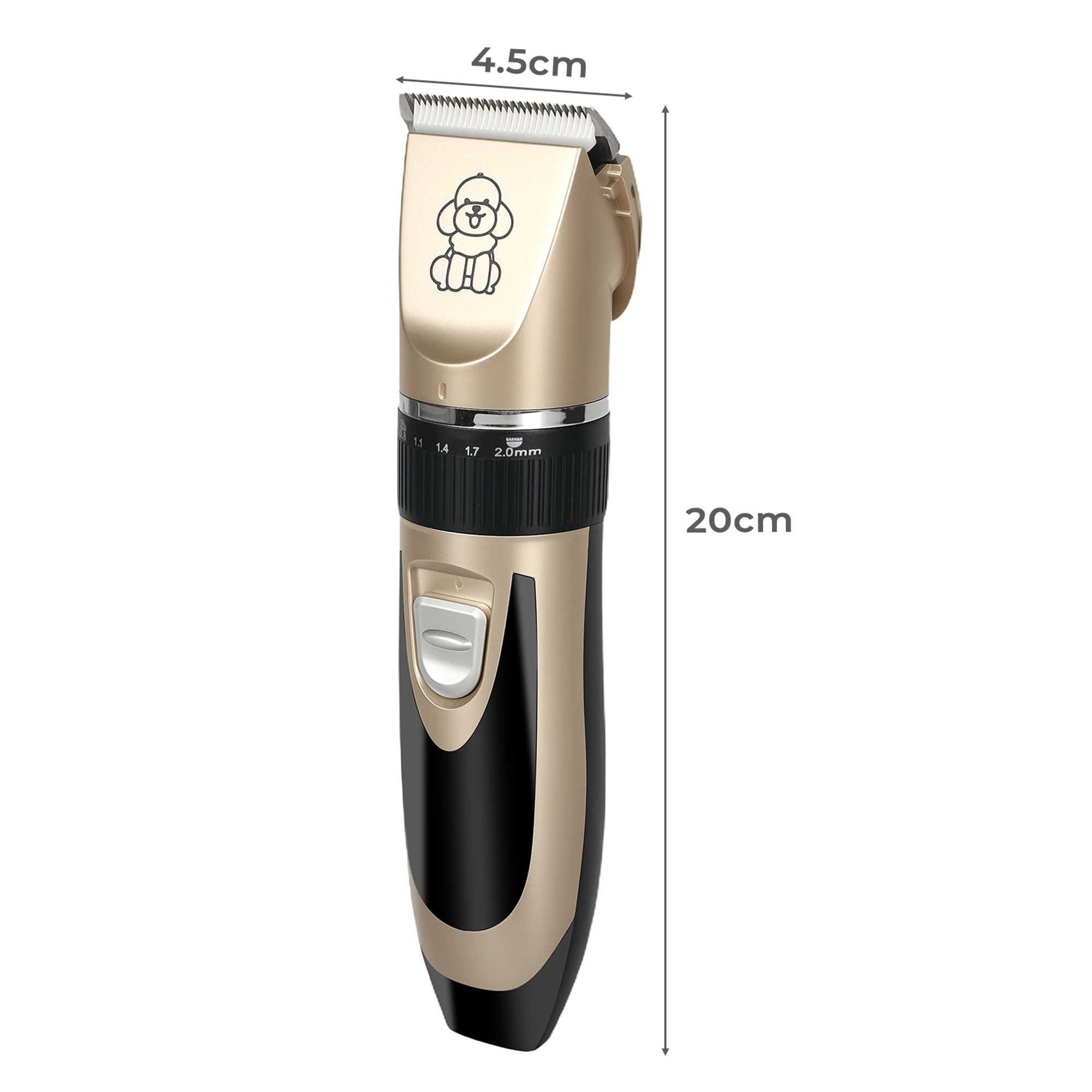3 Pawz Dog Clippers Cordless Usb Rechargeable Pet Grooming Kit In Golden Colour, 3 of 9