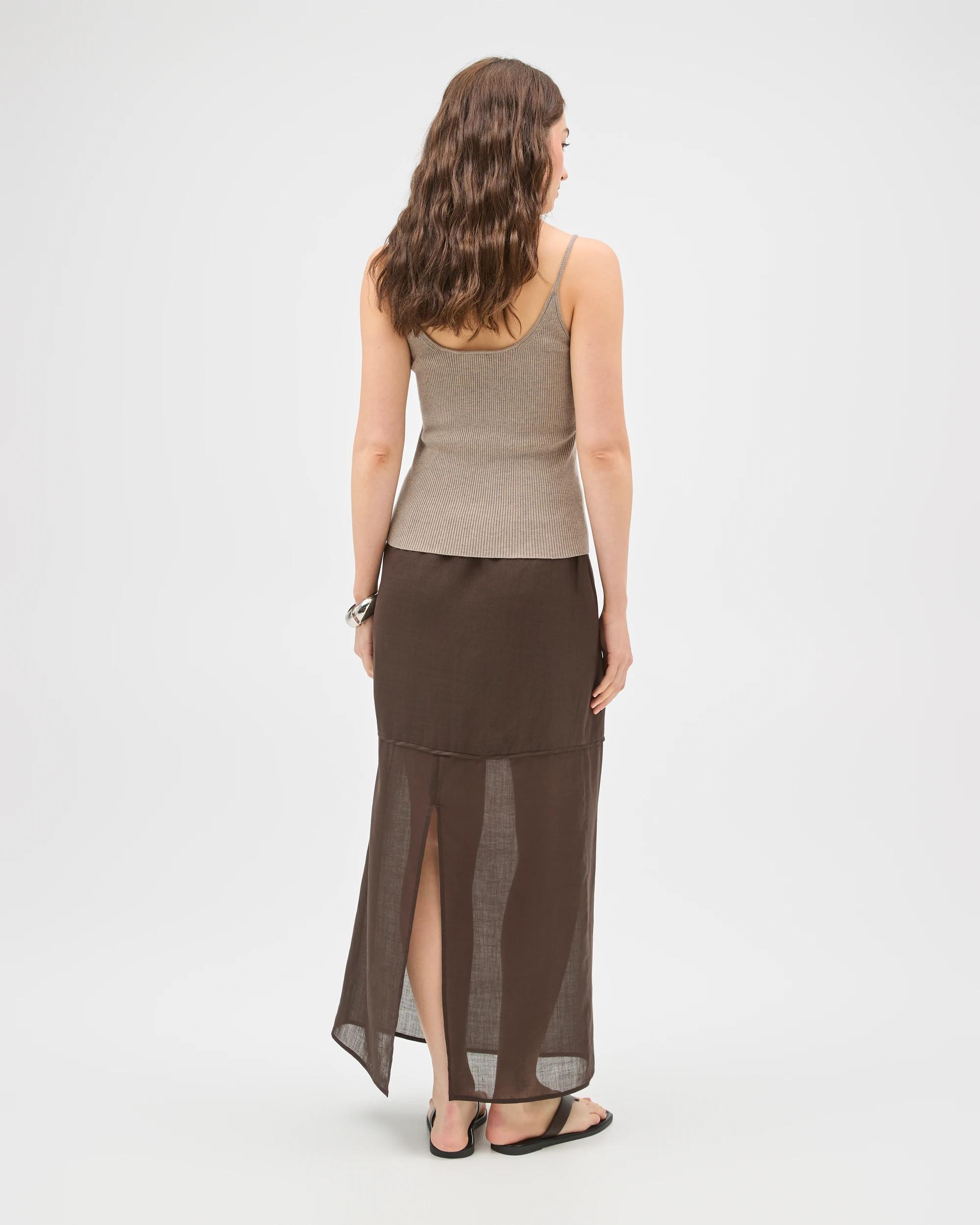 7 Lily Loves Sheer Midi Skirt TRUFFLE, 7 of 7