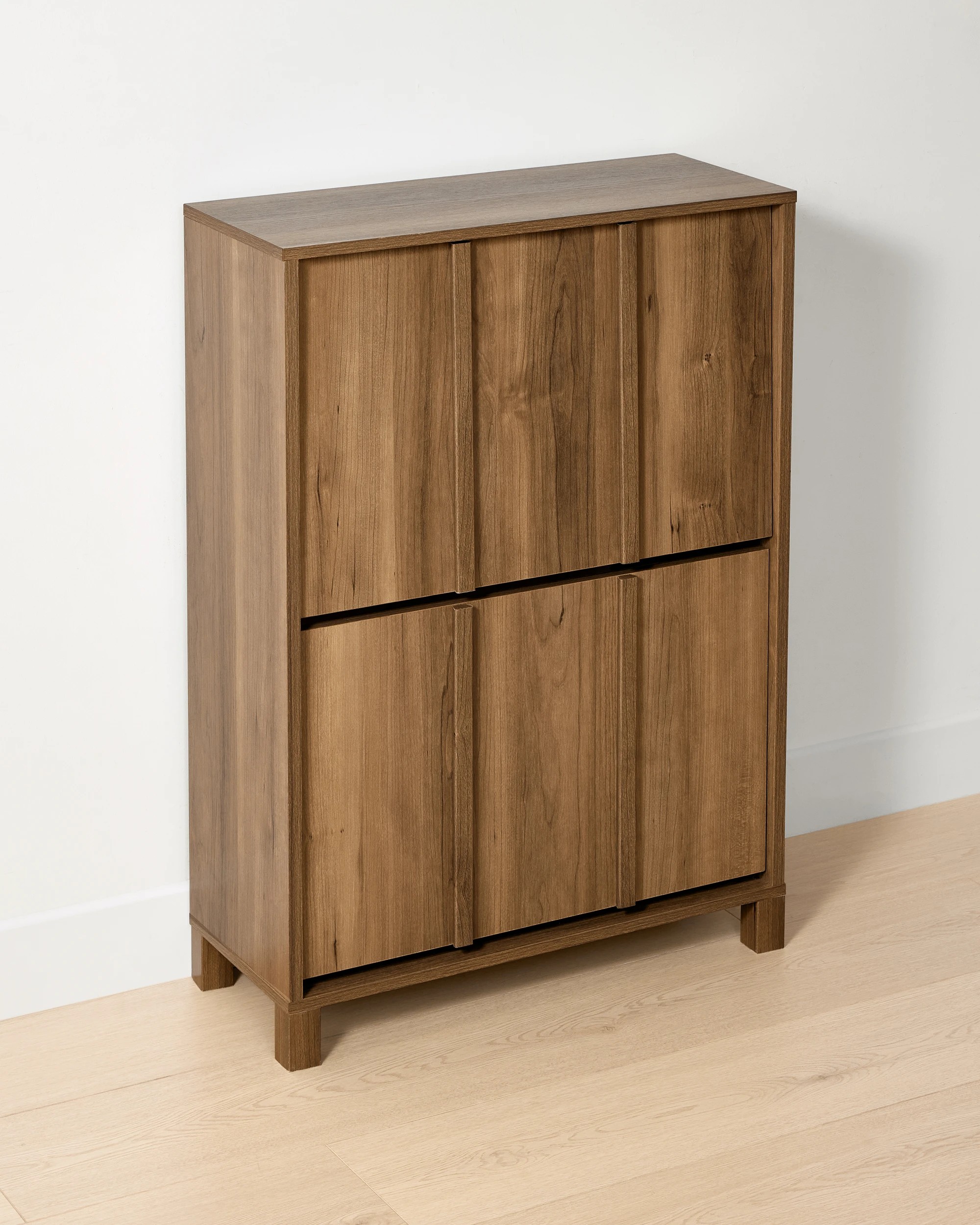 1 Willow 2 Tier Shoe Cabinet - Walnut, 1 of 6