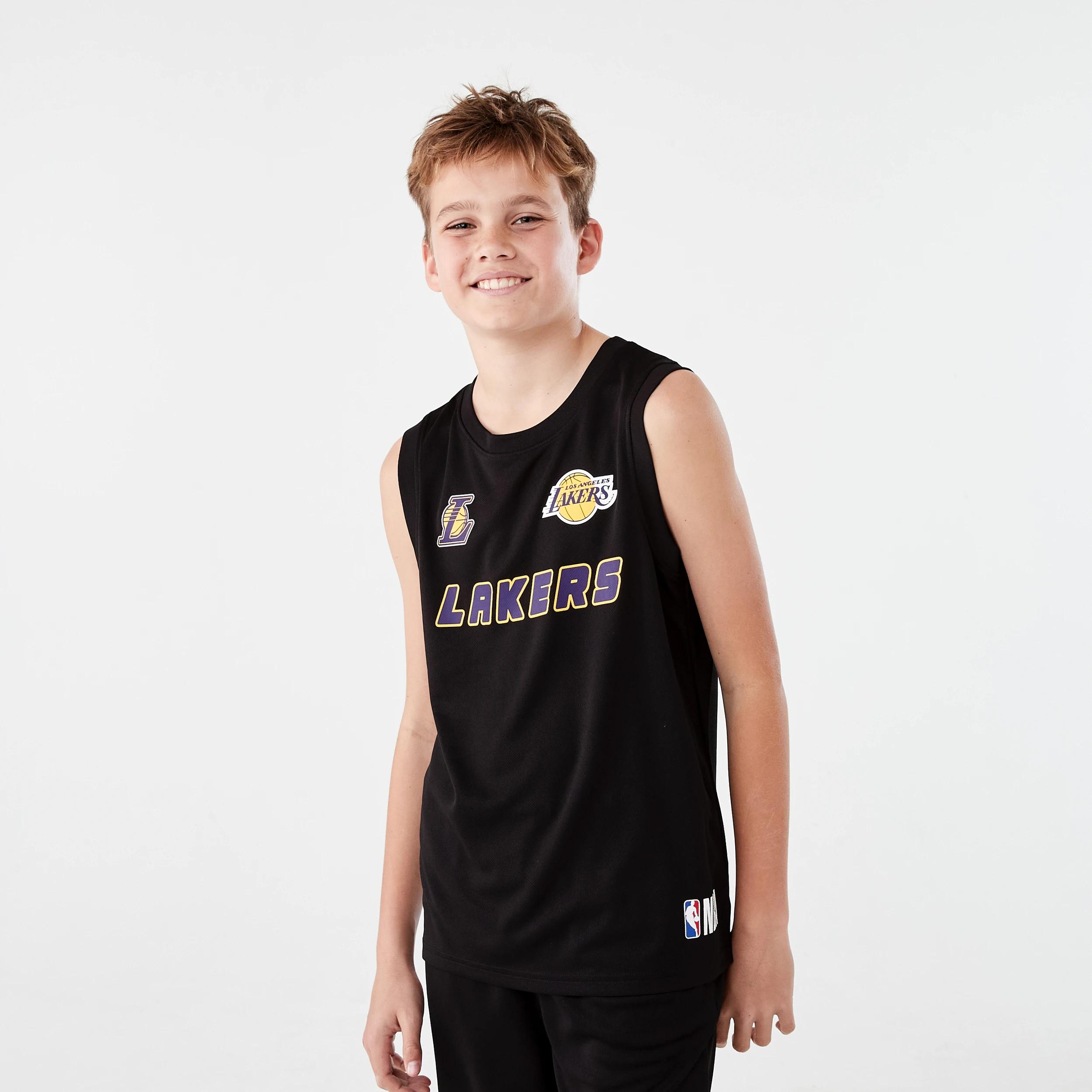 2 Official NBA Kids Mesh Tank BLACK LAKERS MESH TANK, 2 of 8