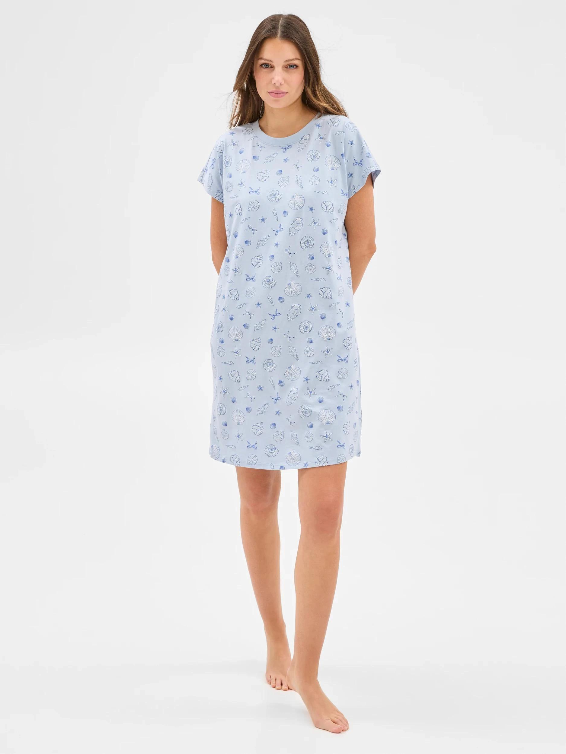 2 Target Australian Cotton T-Shirt Nightie SEASHELL SLEEP CLUB, 2 of 5