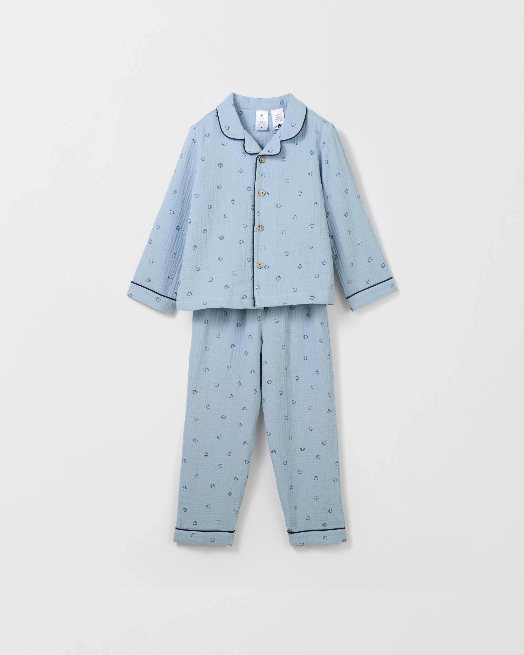5 Target Kids Australian Cotton Younger Boys Double Cloth Woven Pyjama Set FACE, 5 of 8
