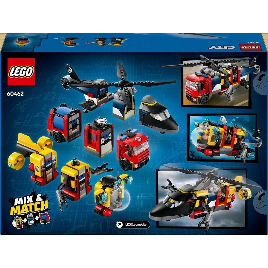 9 LEGO City Helicopter, Fire Engine & Submarine Remix 60462, 9 of 9