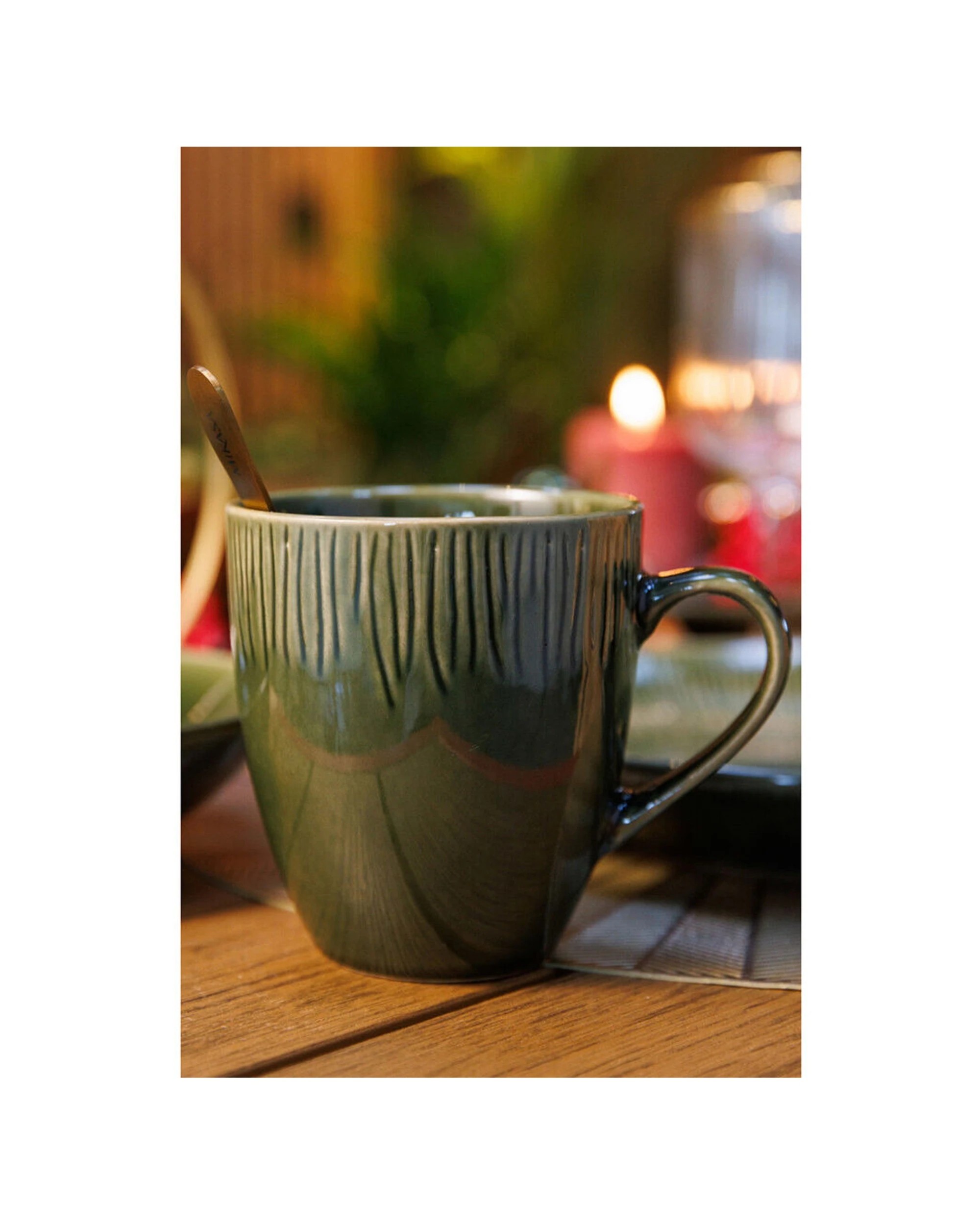 5 Mikasa Jardin 4pc Stoneware Mug Set 420ml Botanical Vibes - Green, 5 of 6