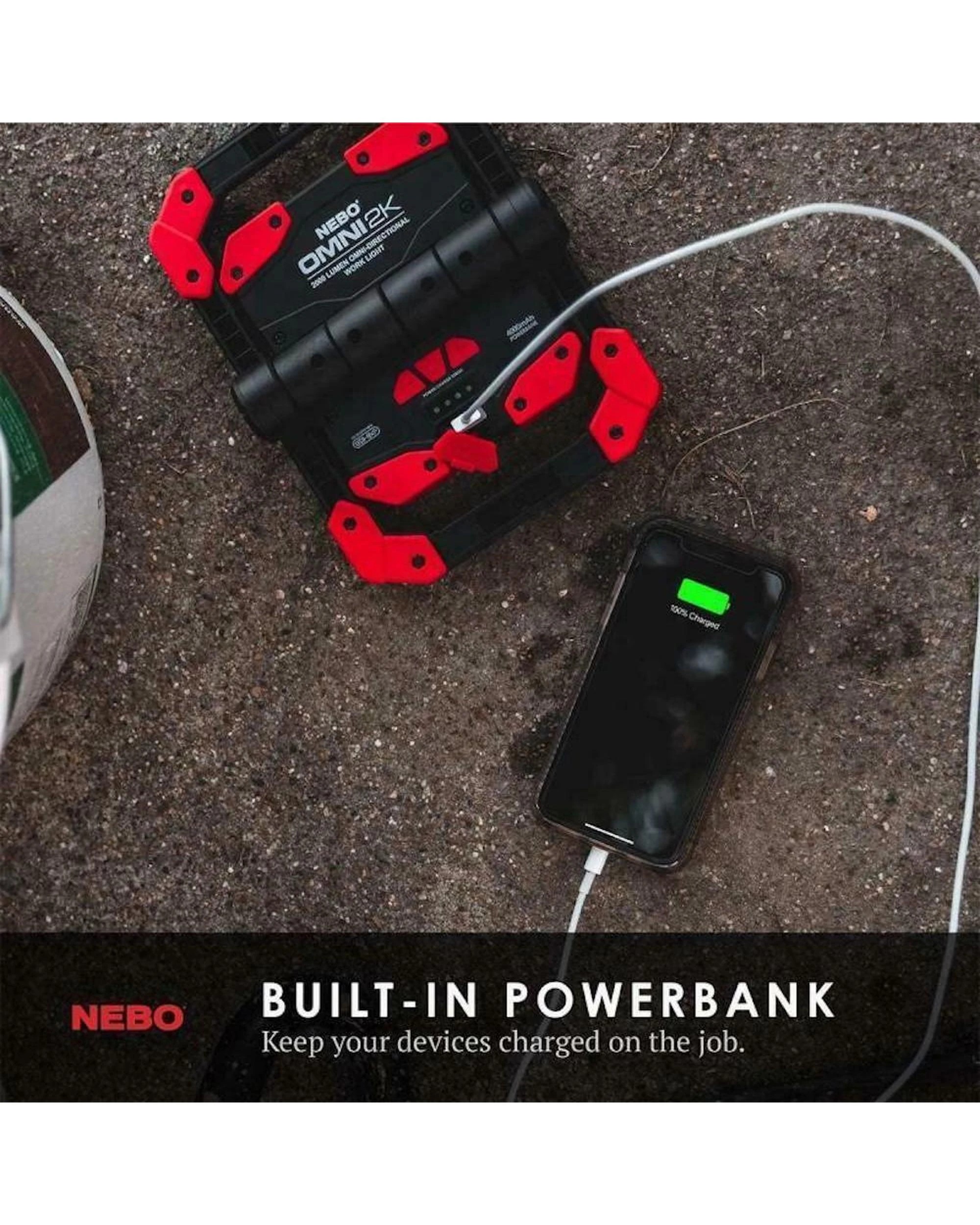 6 Nebo Omni Rechargeable 2000 Lumen LED Flashlight Power Bank Work Spot Light, 6 of 8