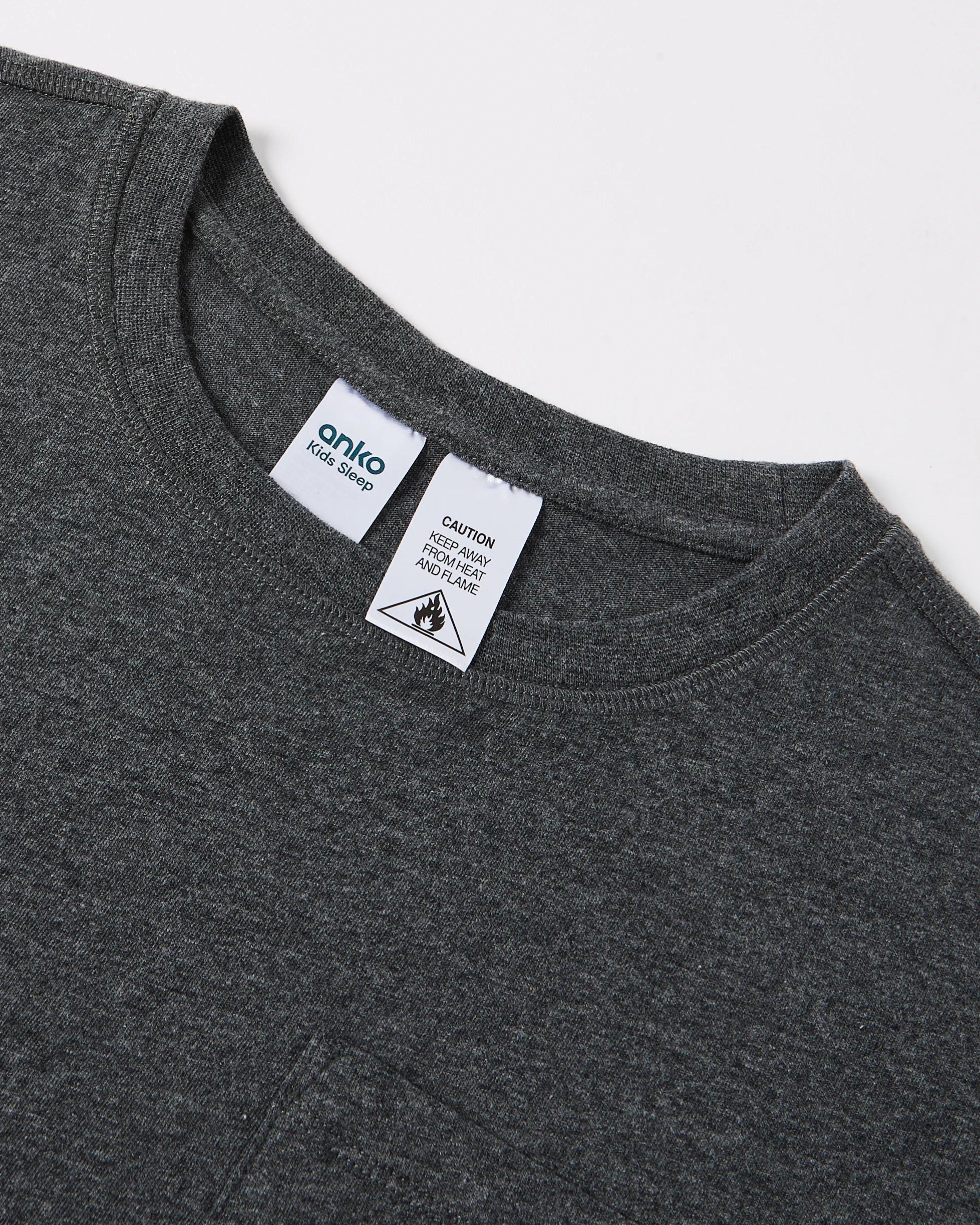 7 Knit Woven Pyjama Set Gry Check, 7 of 8