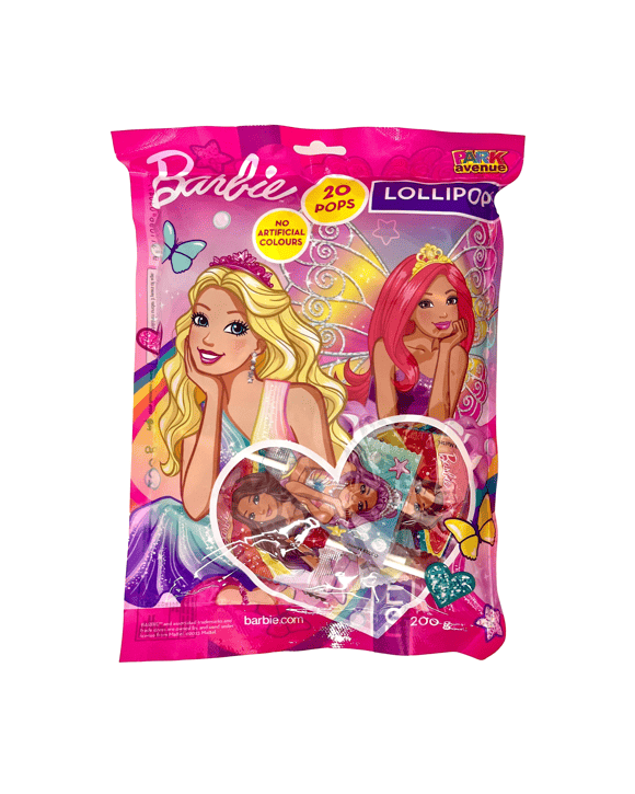 20 Pack Park Avenue Barbie Dreamtopia Lollipops 200g