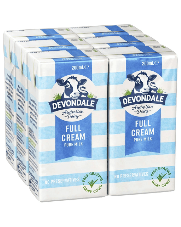 Devondale Full Cream UHT Milk 200mL 6 Pack