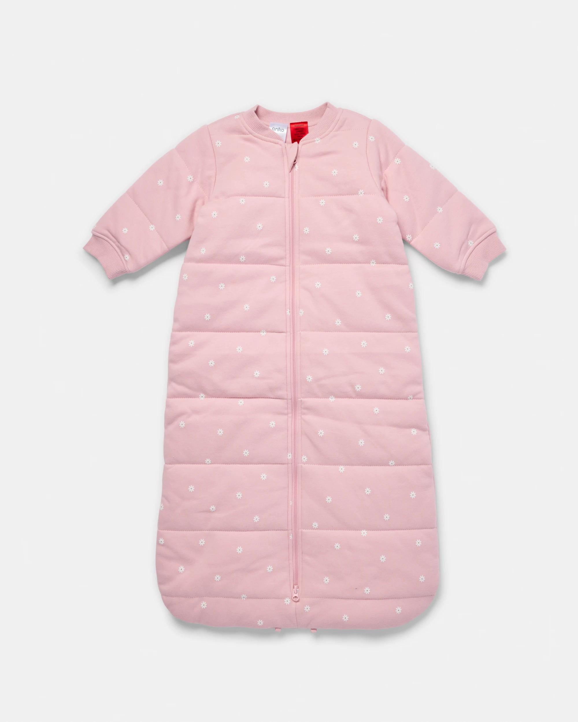 1 Australian Cotton 3.5 Tog Sleeping Bag Pnk Daisy, 1 of 4