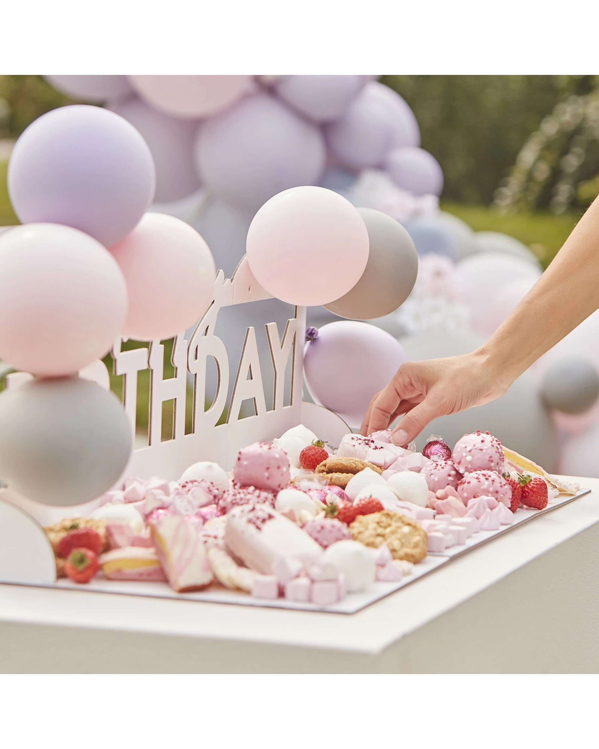 2 Ginger Ray Ginger Ray Happy Birthday Pop Up Grazing Board - White, 2 of 4