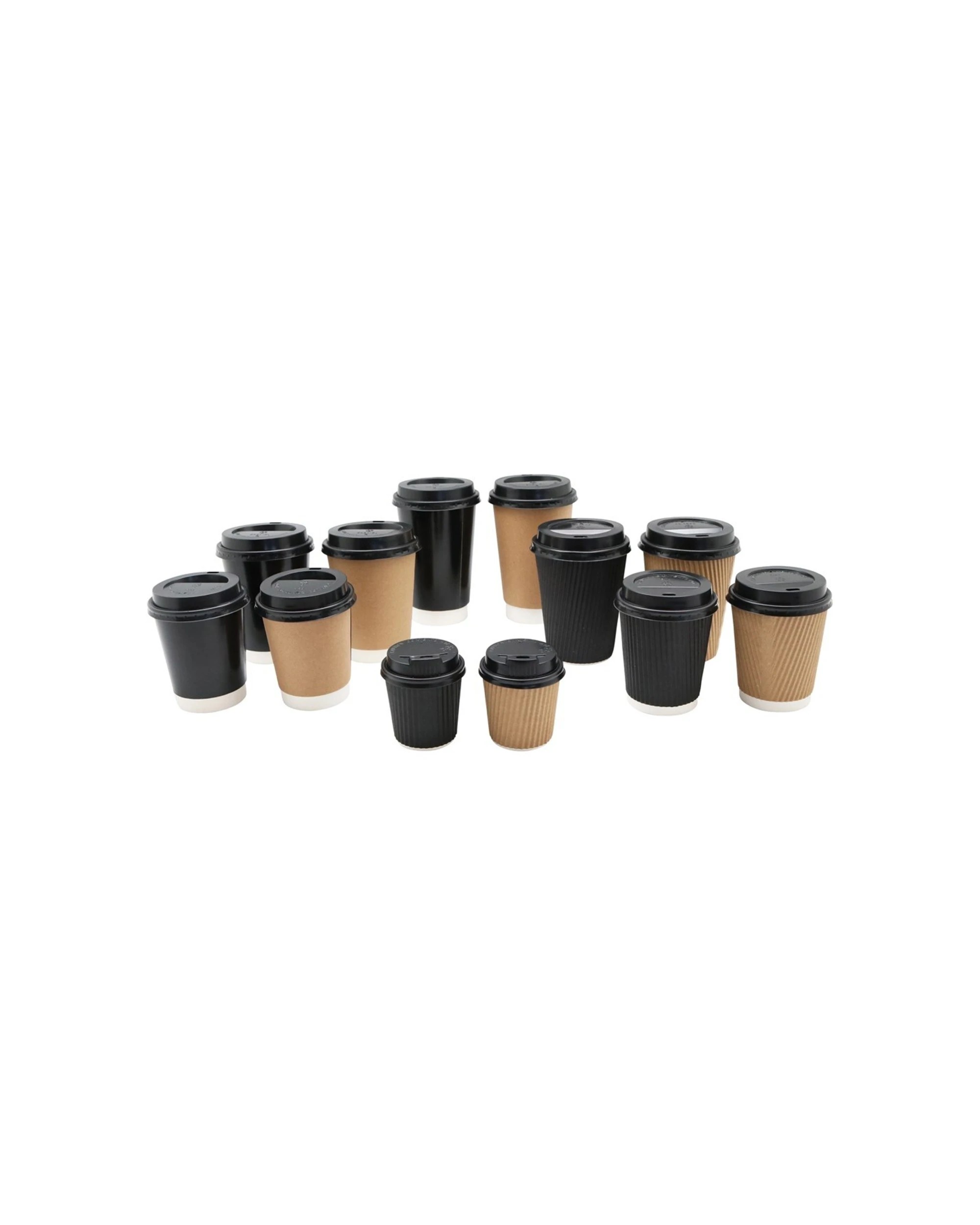 5 Lemon & Lime 75pc 120ml Ripple Wall Coffee Cup With Lid Pack - Multi, 5 of 5
