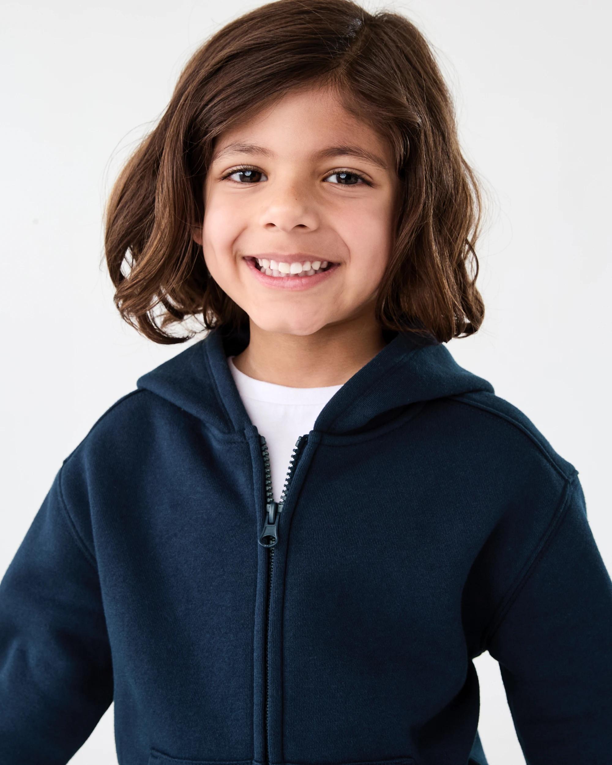 4 Plain Zip Through Hoodie Dress Navy, 4 of 8