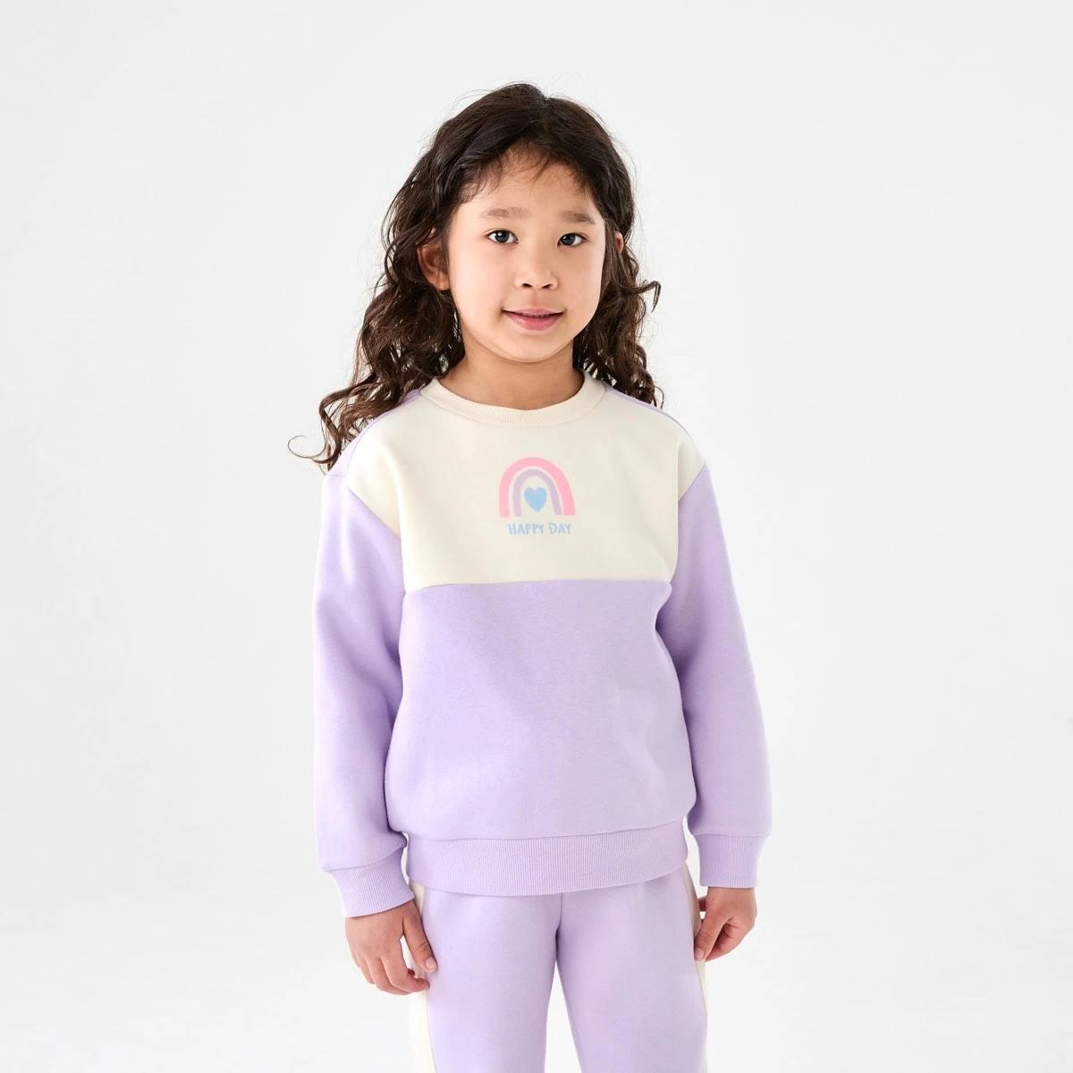 1 Print Panel Crew Neck Sweater COLOUR BLOCK, 1 of 6