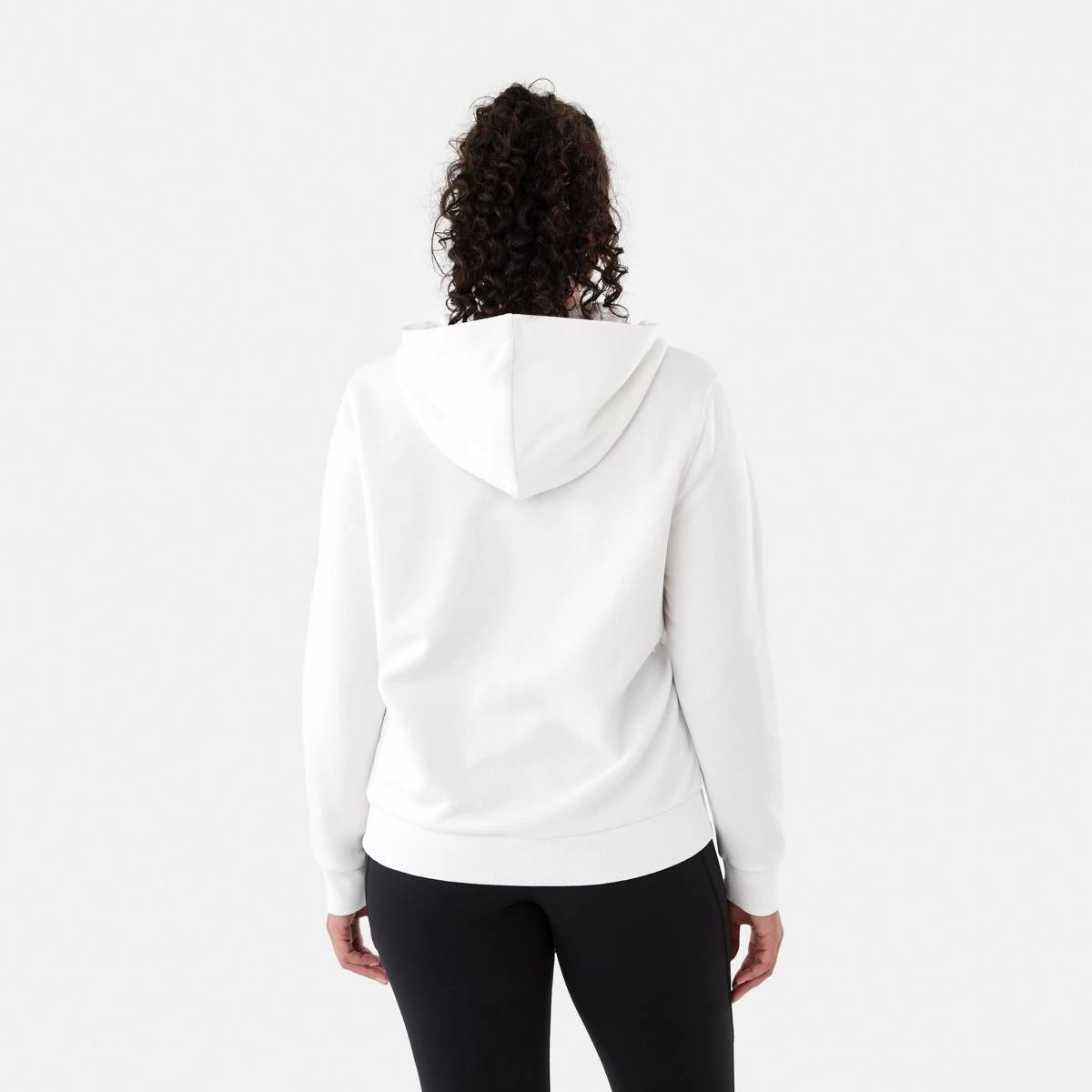 4 Active Womens Zip Through Hoodie ECRU, 4 of 7