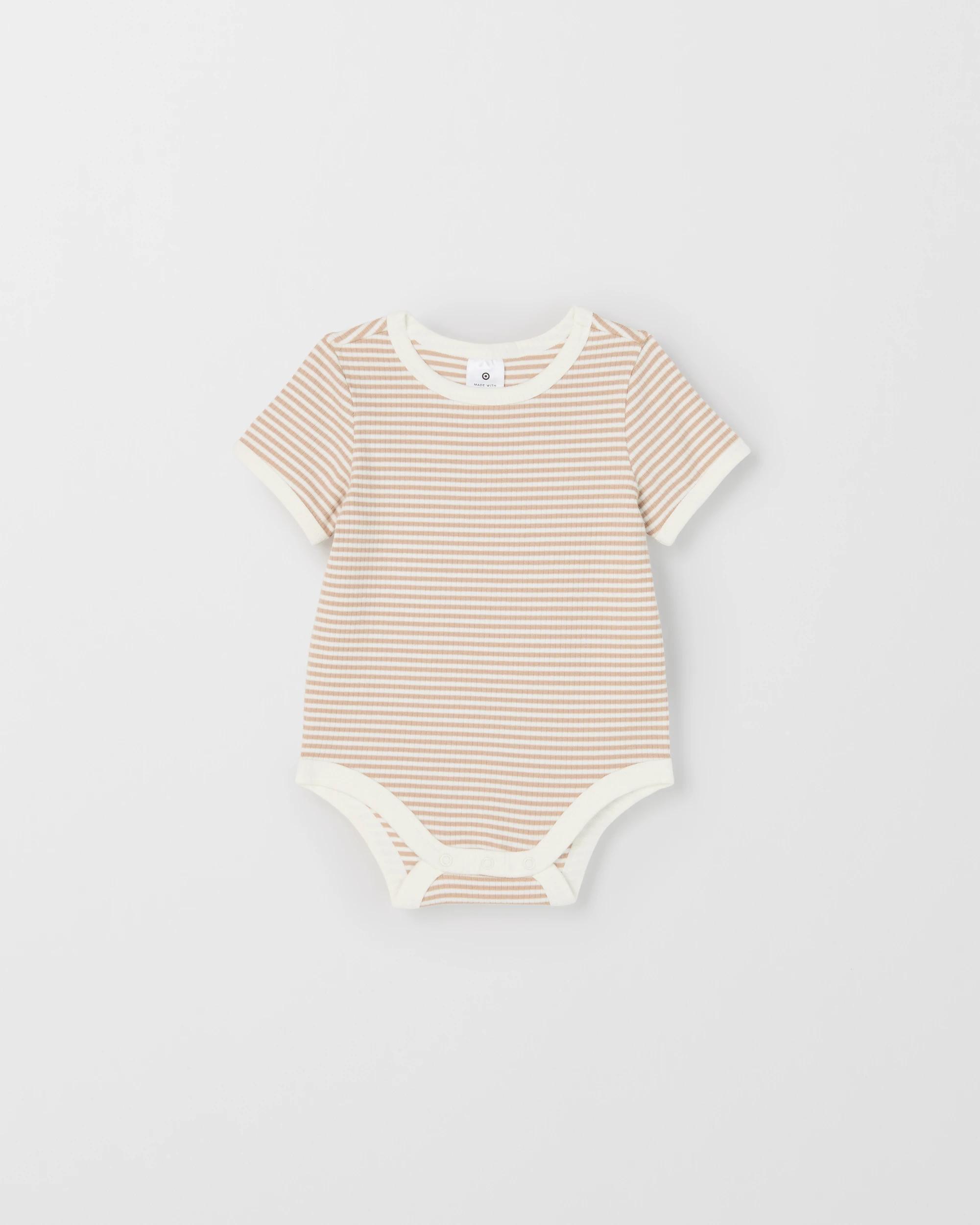 6 Target Baby Organic Cotton 5 Pack Ringer Rib Bodysuits STRIPE MULTI, 6 of 8