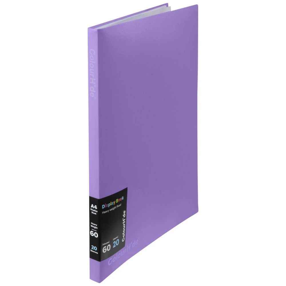 1 ColourHide Fixed Display Book Lavender 20 Pockets, 1 of 4