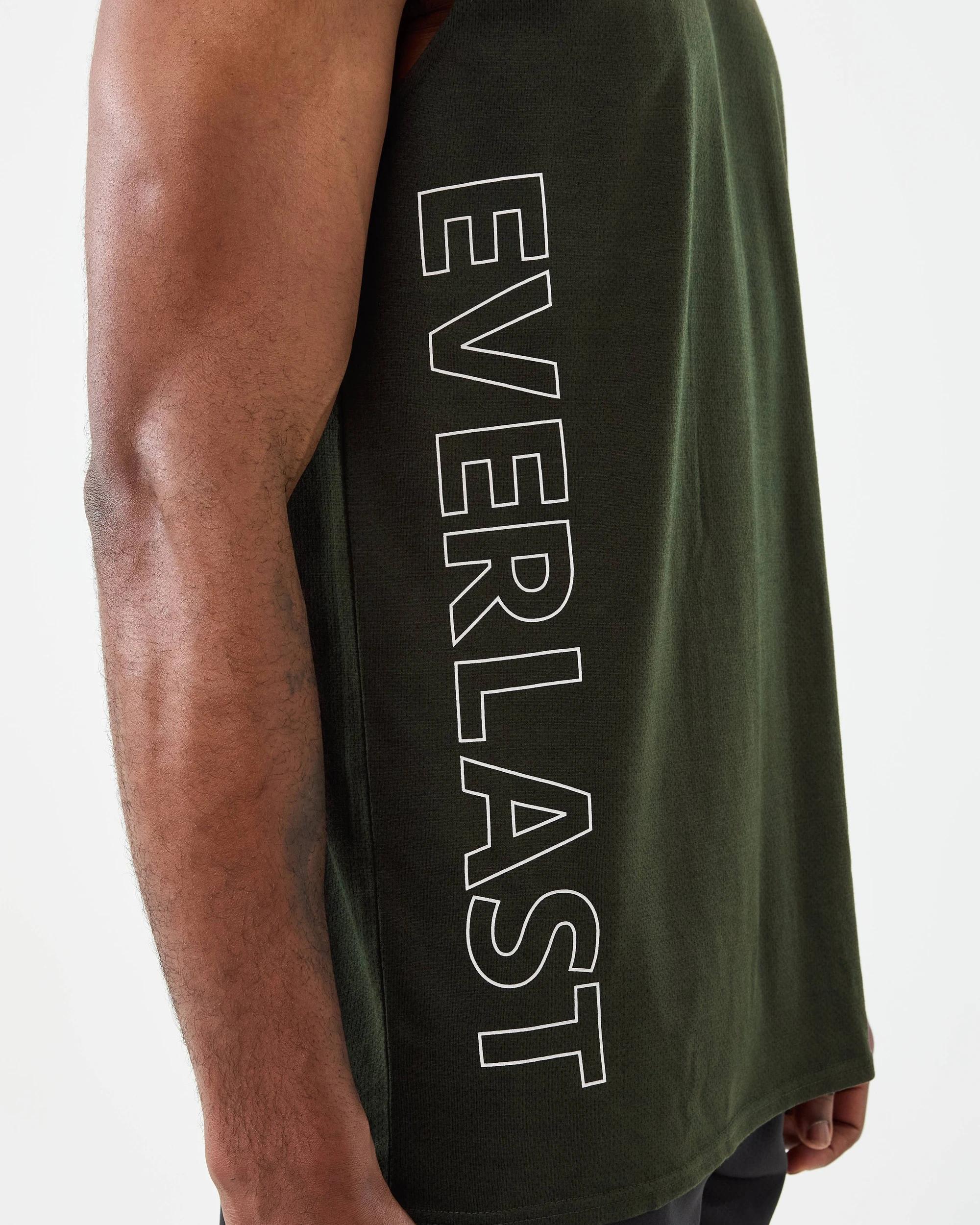 6 Everlast Mens Mesh Muscle Deep Green, 6 of 7