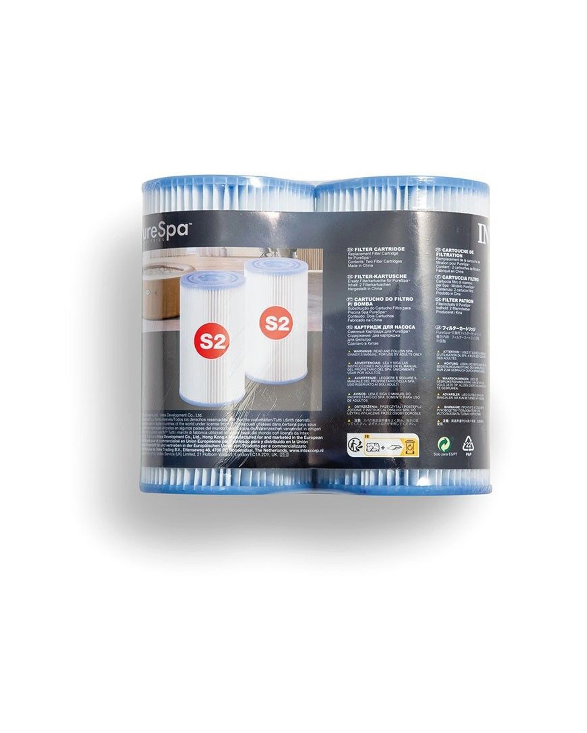 2 6pc Intex Filter Cartridge S2 For Spa Shrink Wrap W/ Litho Twin Pack - White, 2 of 5