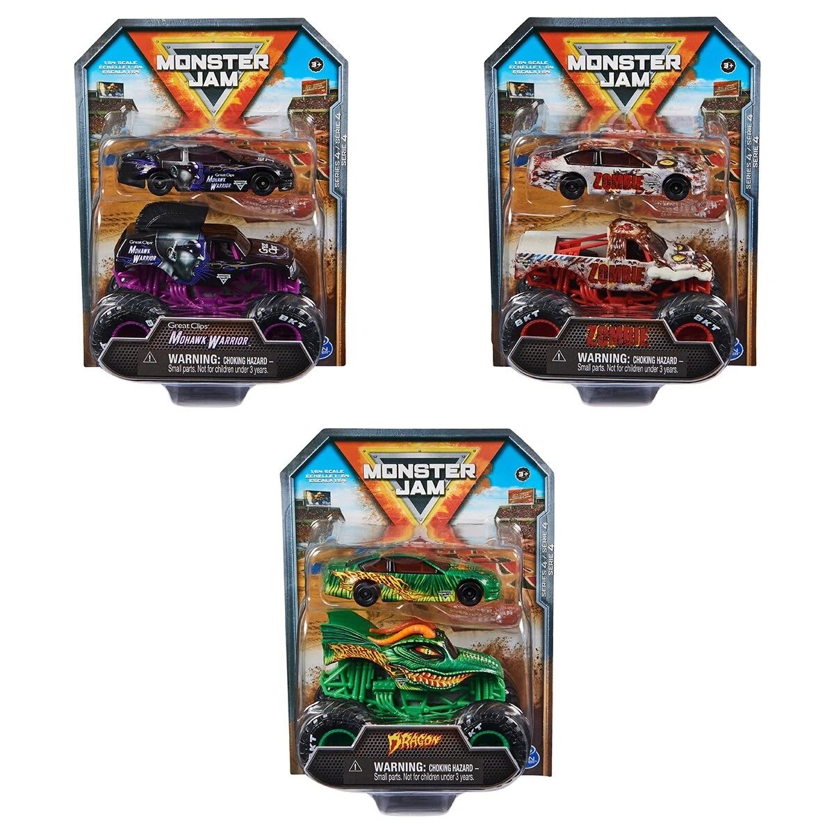 1 Monster Jam 1:64 Scale Truck and Race Car Set - Assorted, 1 of 6