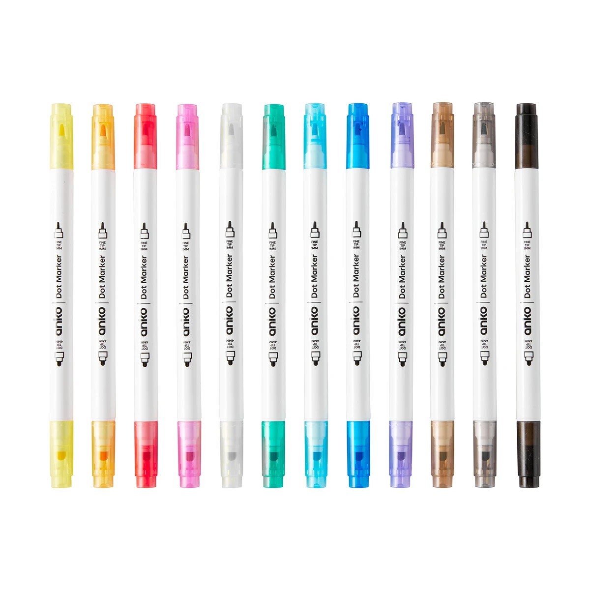 2 12 Pack Dual End Dot Markers - Assorted Ink, 2 of 5