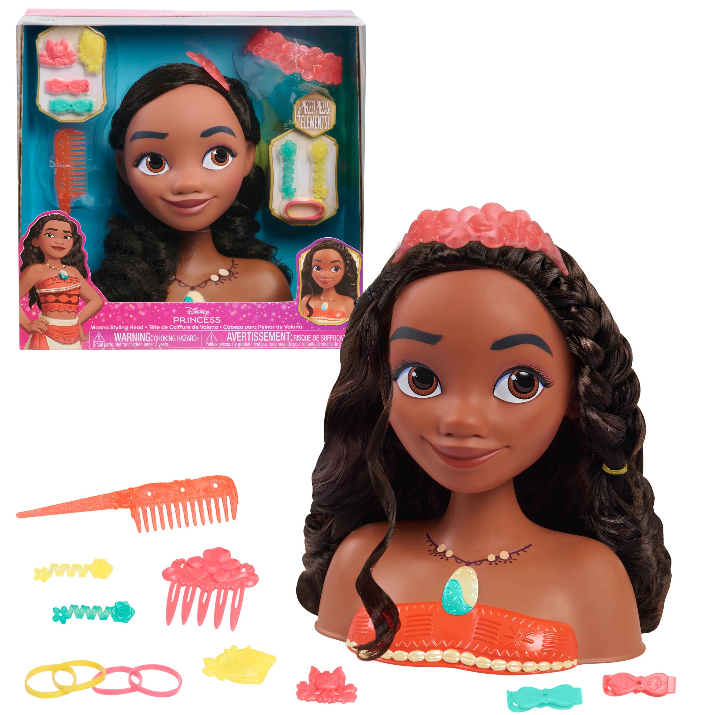6 14 Piece Disney Princess Moana Styling Head, 6 of 6