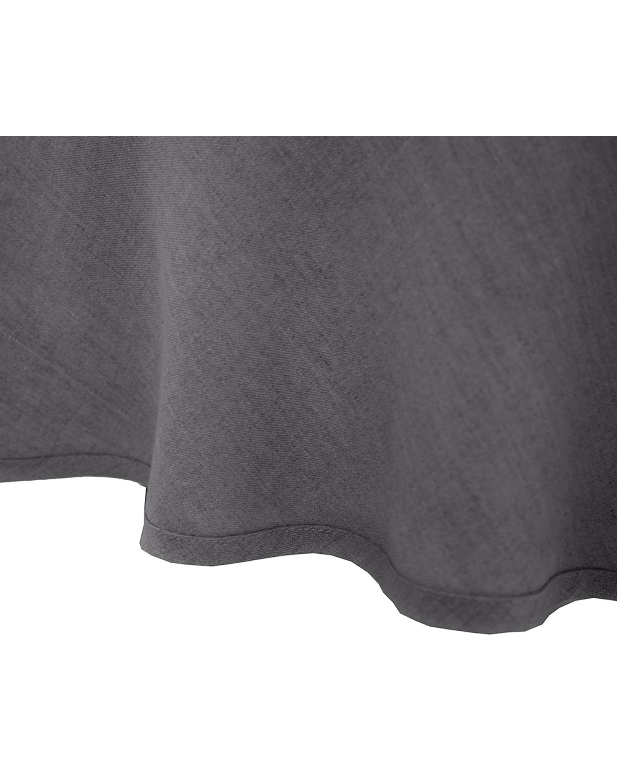 3 Bambury French Linen Tablecloth Round 228cm - Charcoal, 3 of 4
