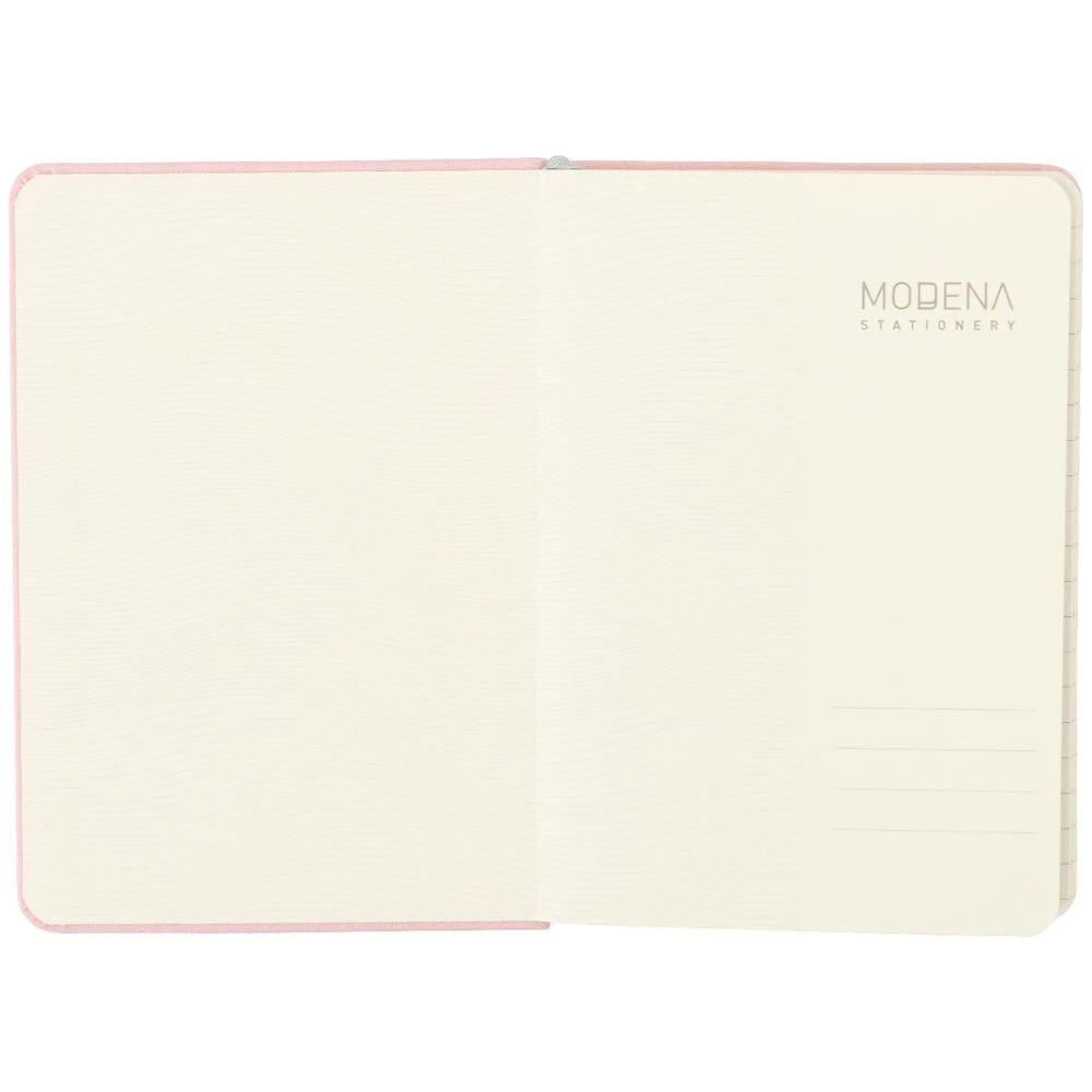 3 Modena A6 Linen Ruled Notebook Pink, 3 of 5