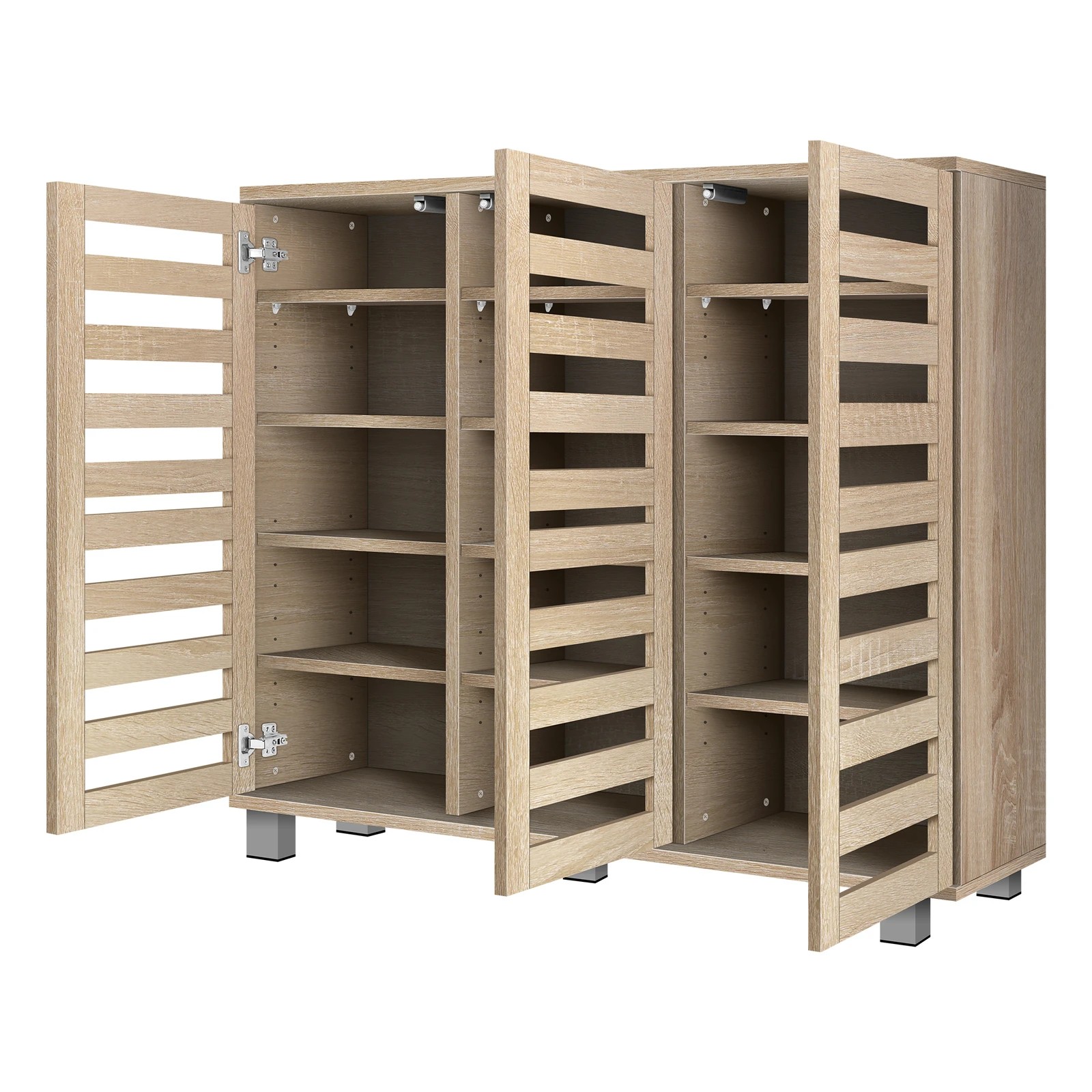 8 Alfordson Shoe Cabinet 30 pairs Storage Rack - Oak, 8 of 10