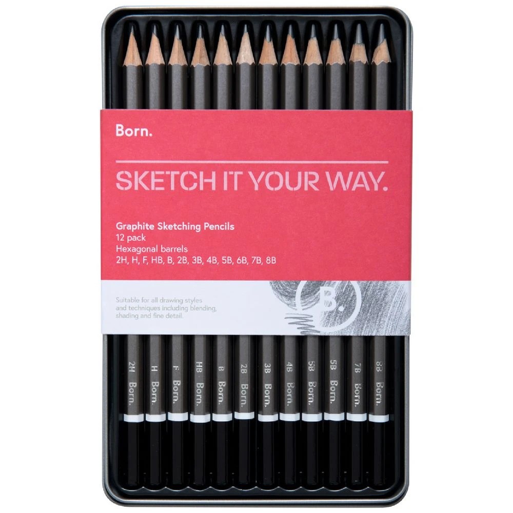 1 Born Sketch Graphite Set 12 Piece, 1 of 5