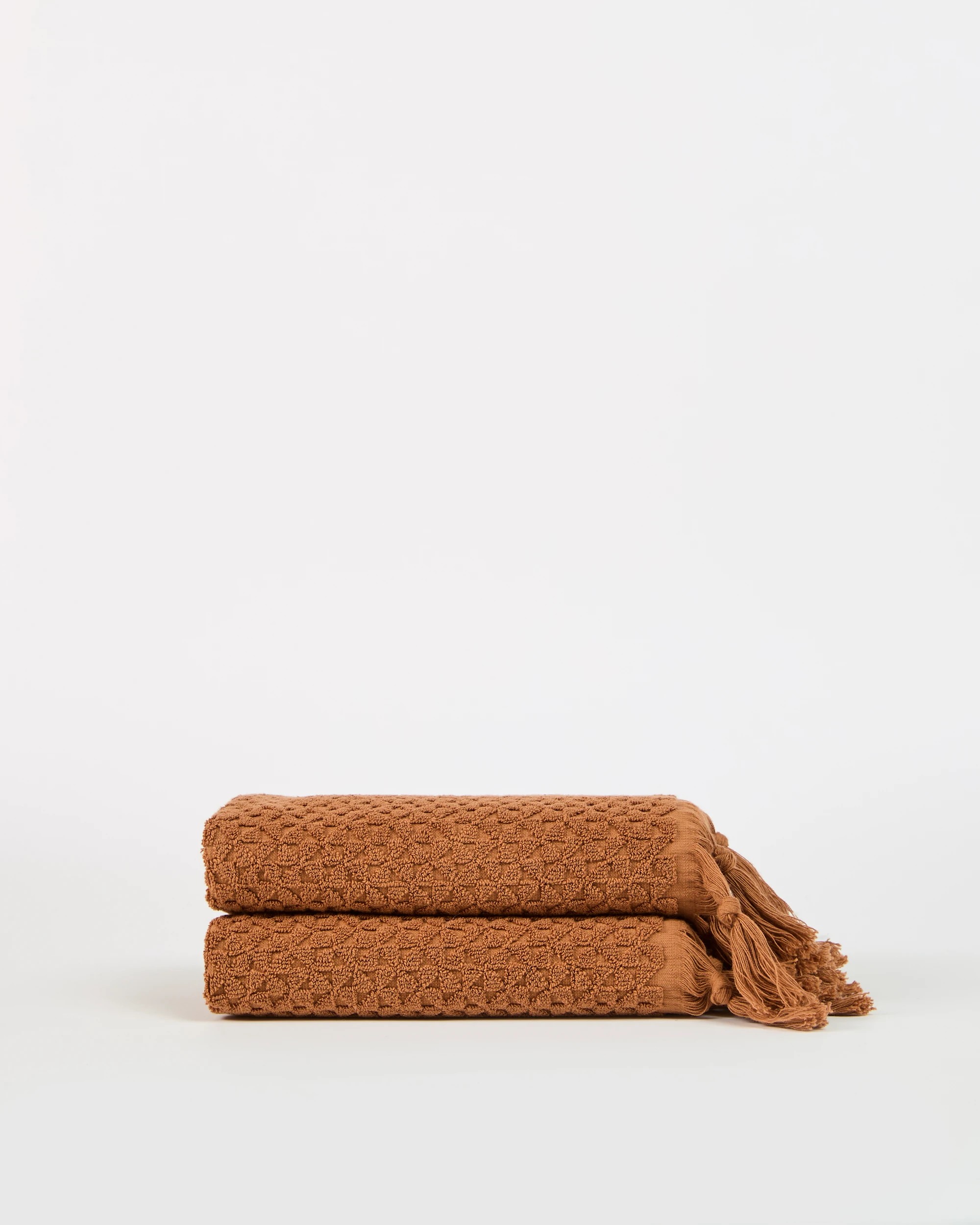 2 Target Laynie Australian Cotton Textured Bath Towel - Brown, 2 of 4