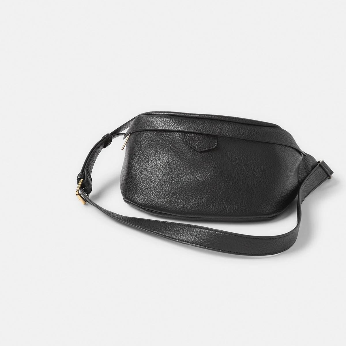 3 PU Bum Bag Black, 3 of 6